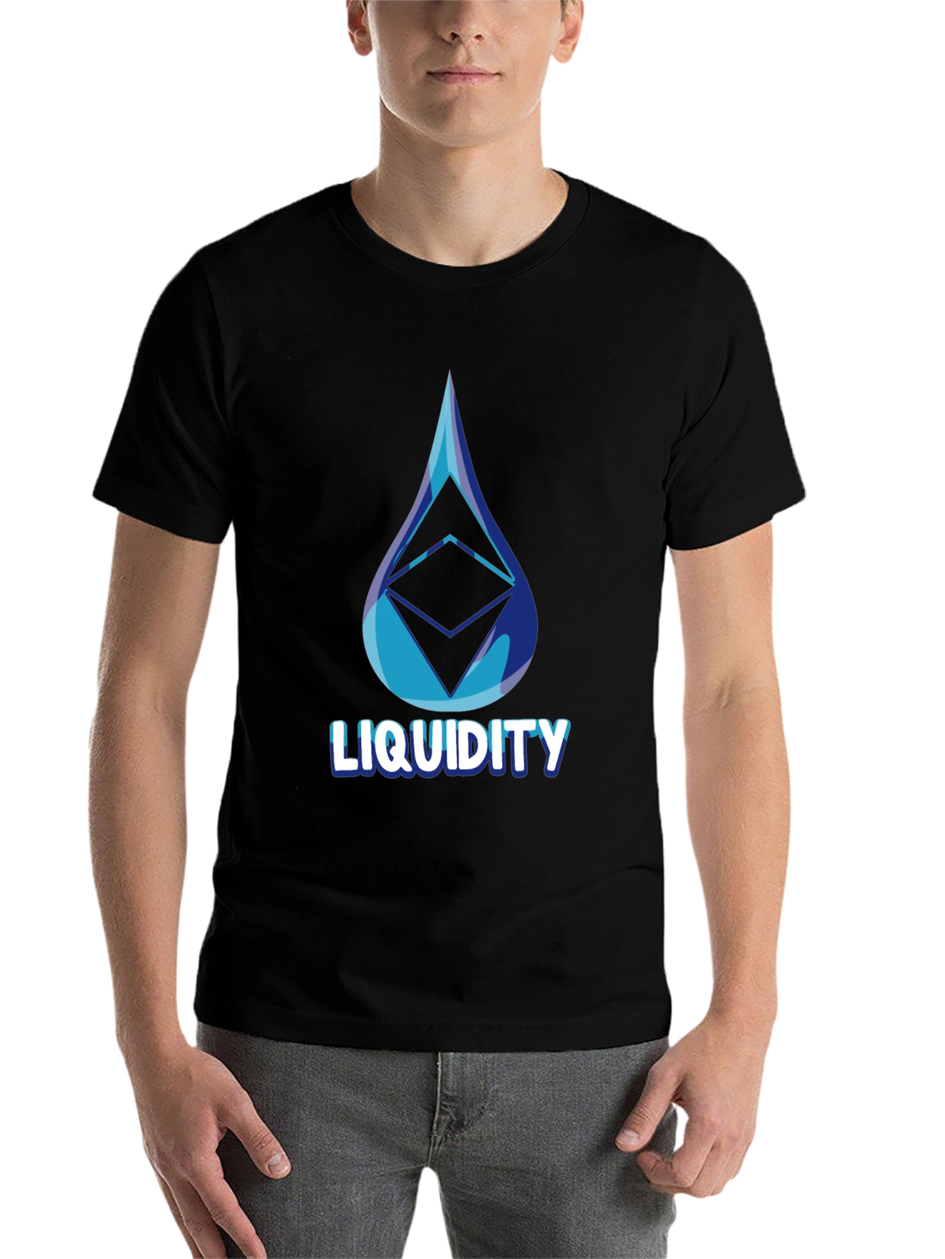 Black Liquidity Crypto Tee - Stylish Ethereum Design view 7