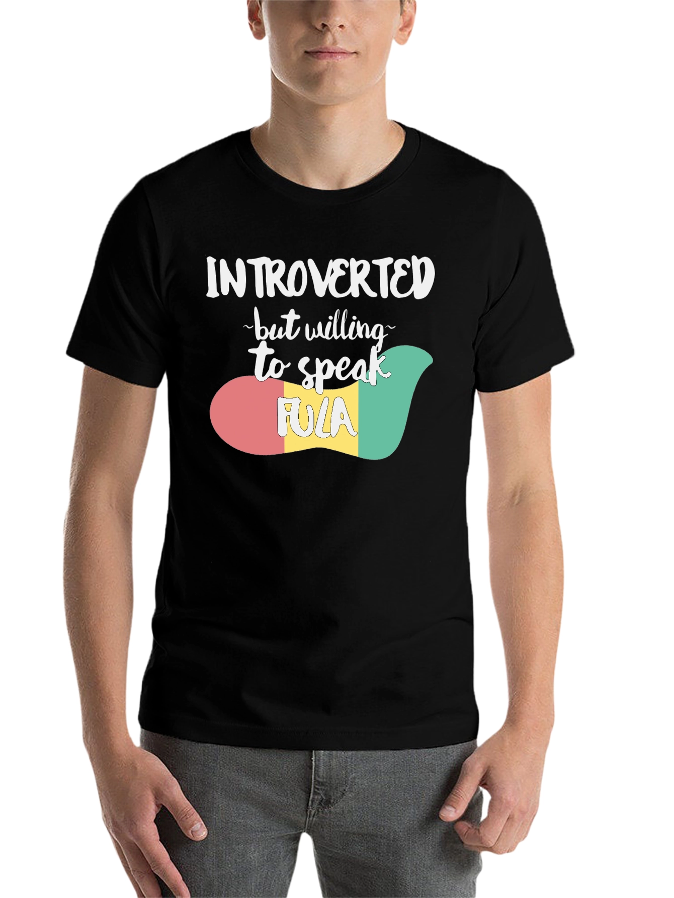 Black Introverted Fula T-Shirt view 7