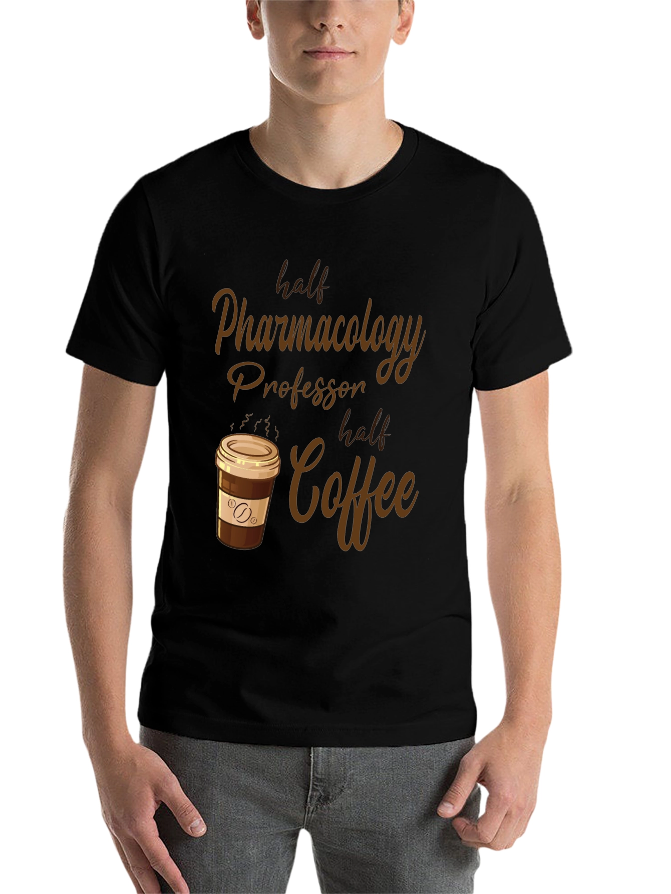 Black Pharmacology Professor Coffee Lover T-Shirt view 7