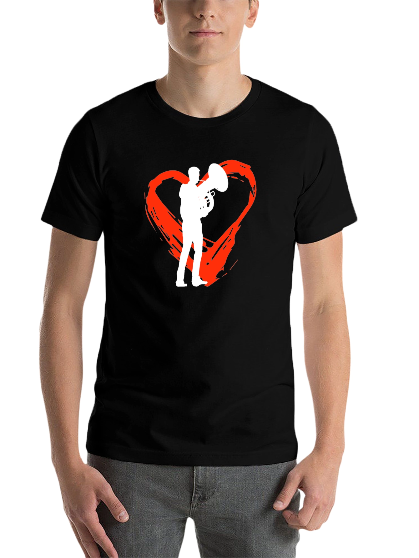 Black Tuba Heartbeat T-Shirt view 7