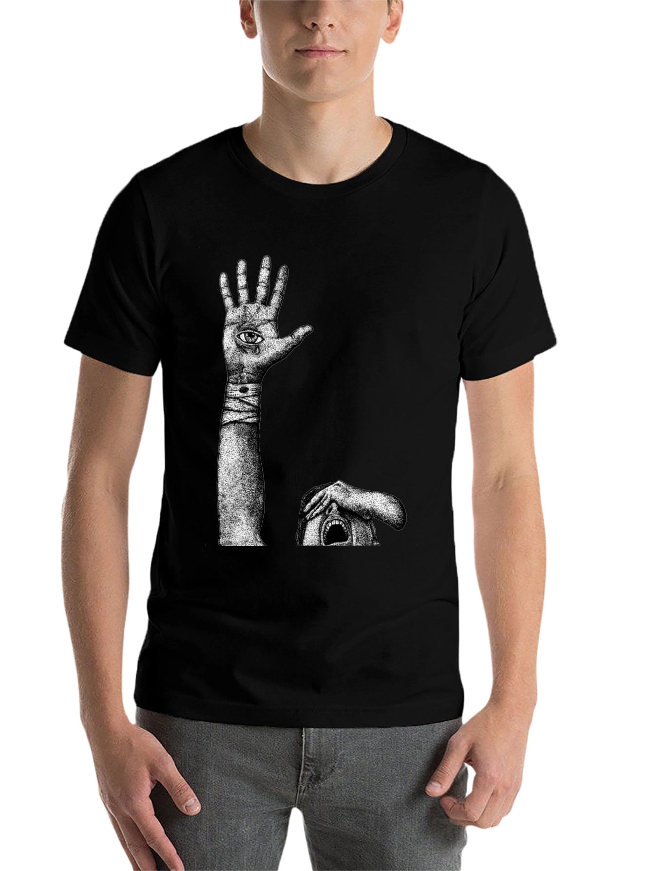 Surreal Graphic Print T-Shirt - 7