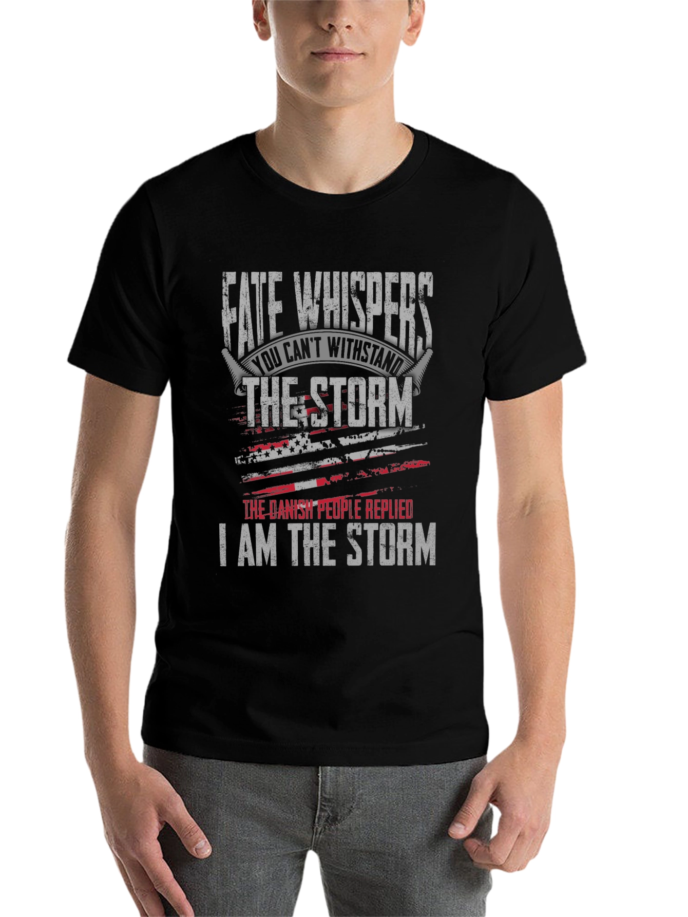 Black Fate Whispers Storm T-Shirt view 7