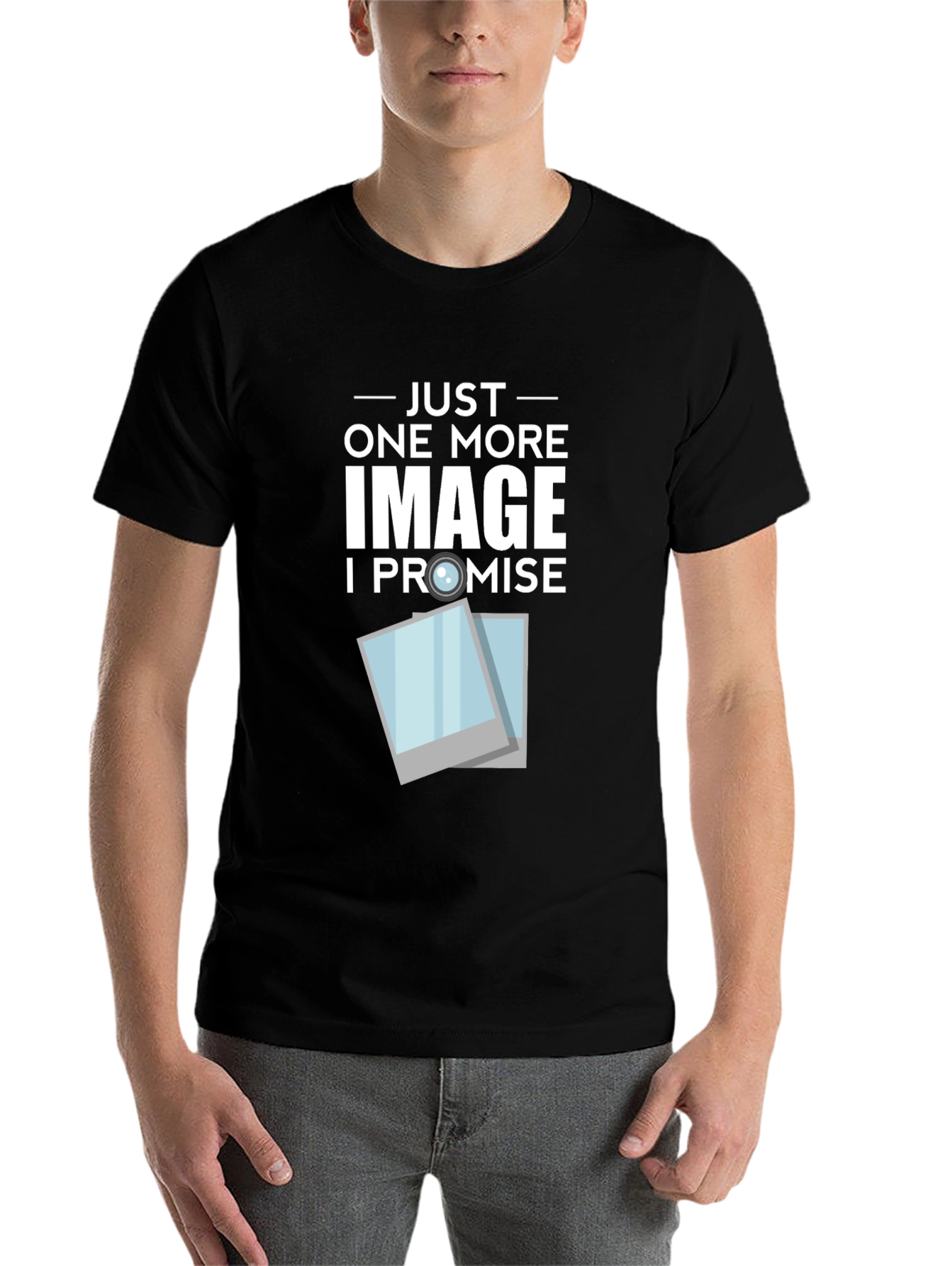Black One More Image T-Shirt - Photography Tee view 7