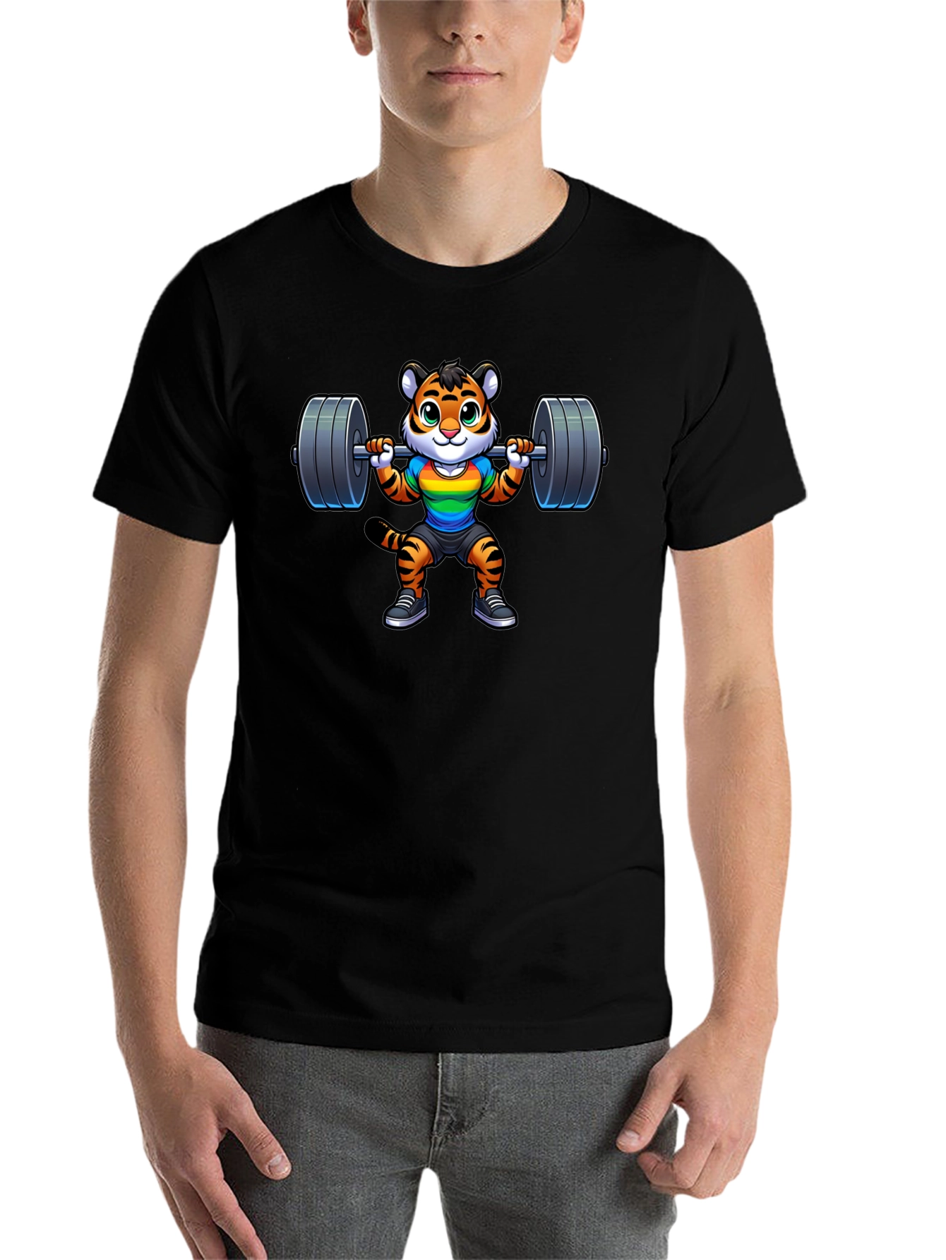 Black Tiger Pride Gym T-Shirt view 7