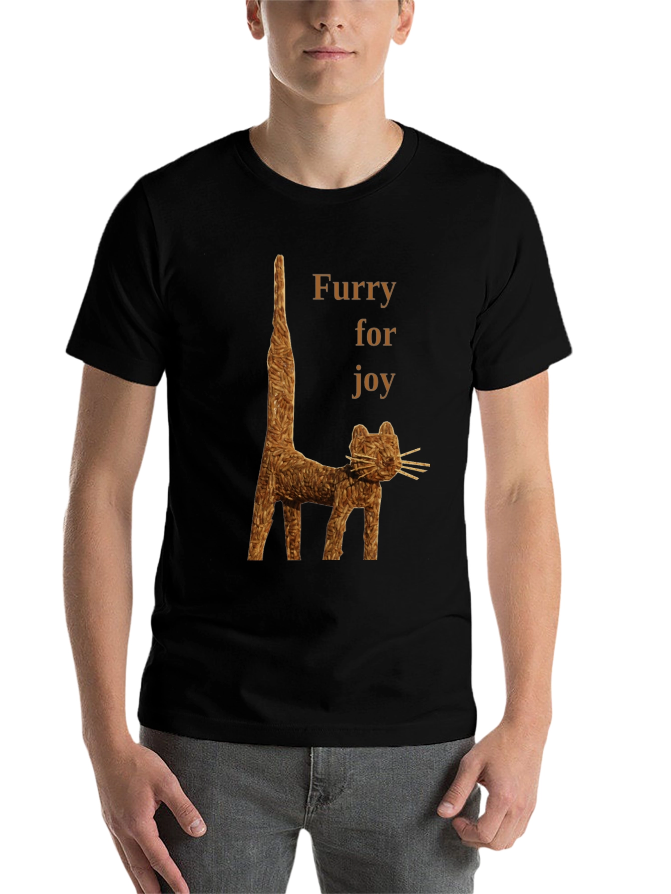 Black Furry for Joy T-shirt view 7