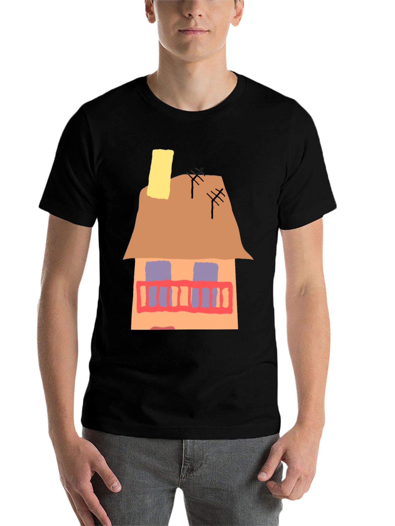 Black House Graphic T-Shirt - Unique Design view 7