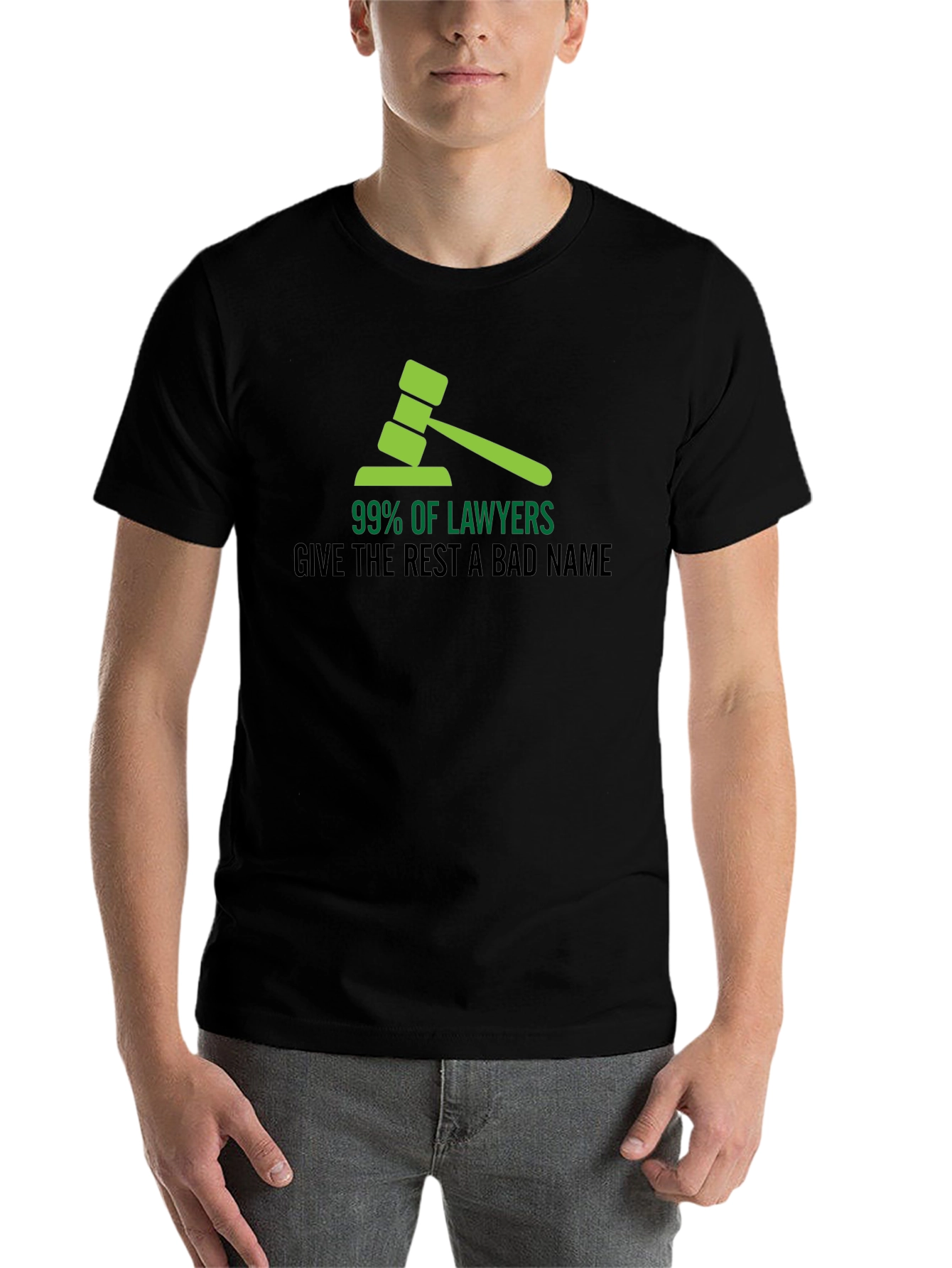 Black 99% of Lawyers Funny Graphic T-Shirt view 7