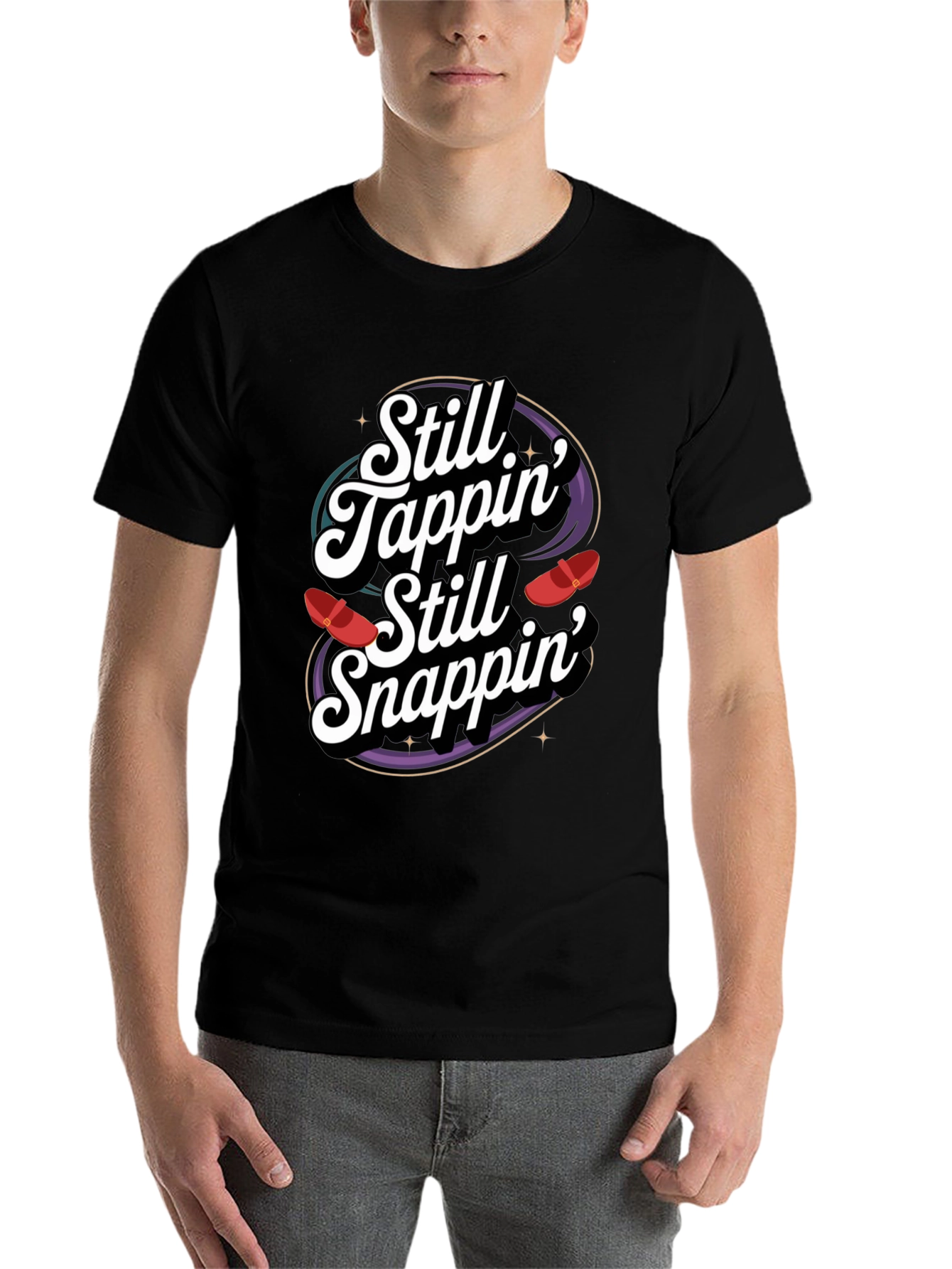 Black Still Tappin' Still Snappin' Graphic Tee view 7