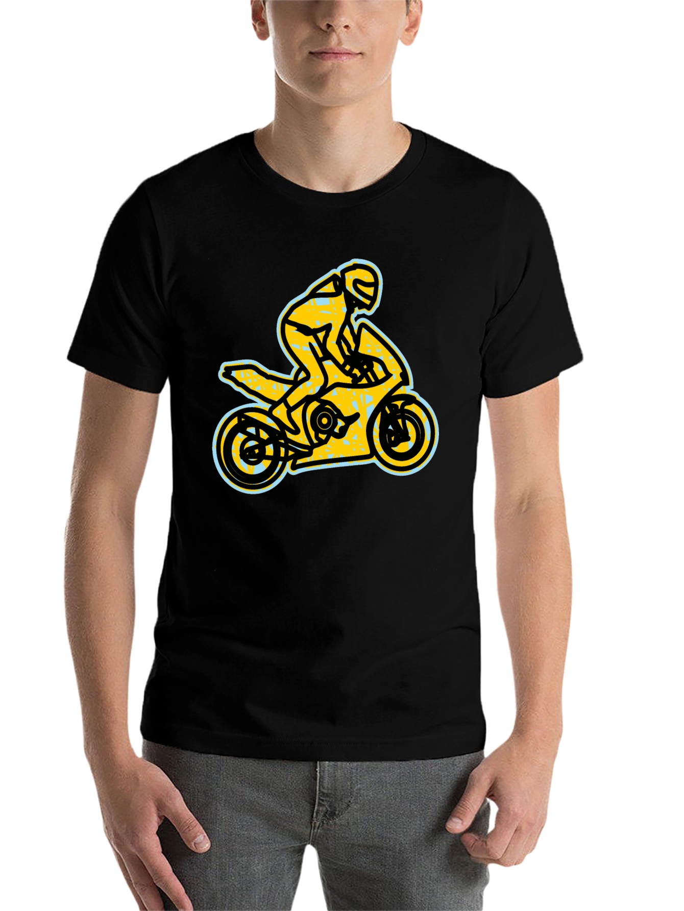 Black Motorcycle T-Shirt - Ride in Style! view 7