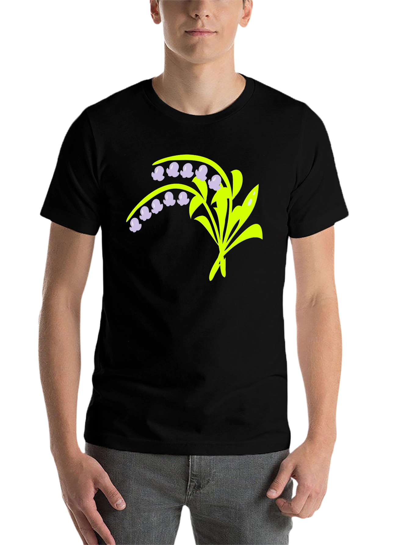 Black Lily of the Valley Graphic Tee view 7