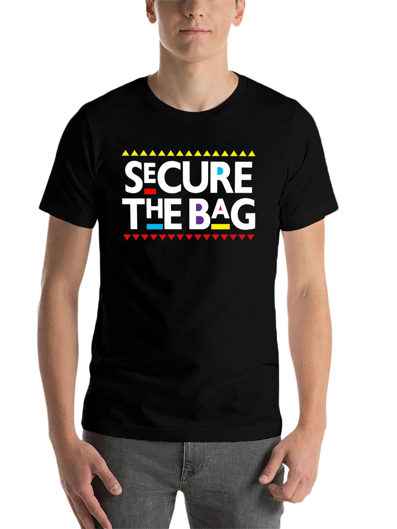 Black Secure the Bag Graphic Tee - Black view 7