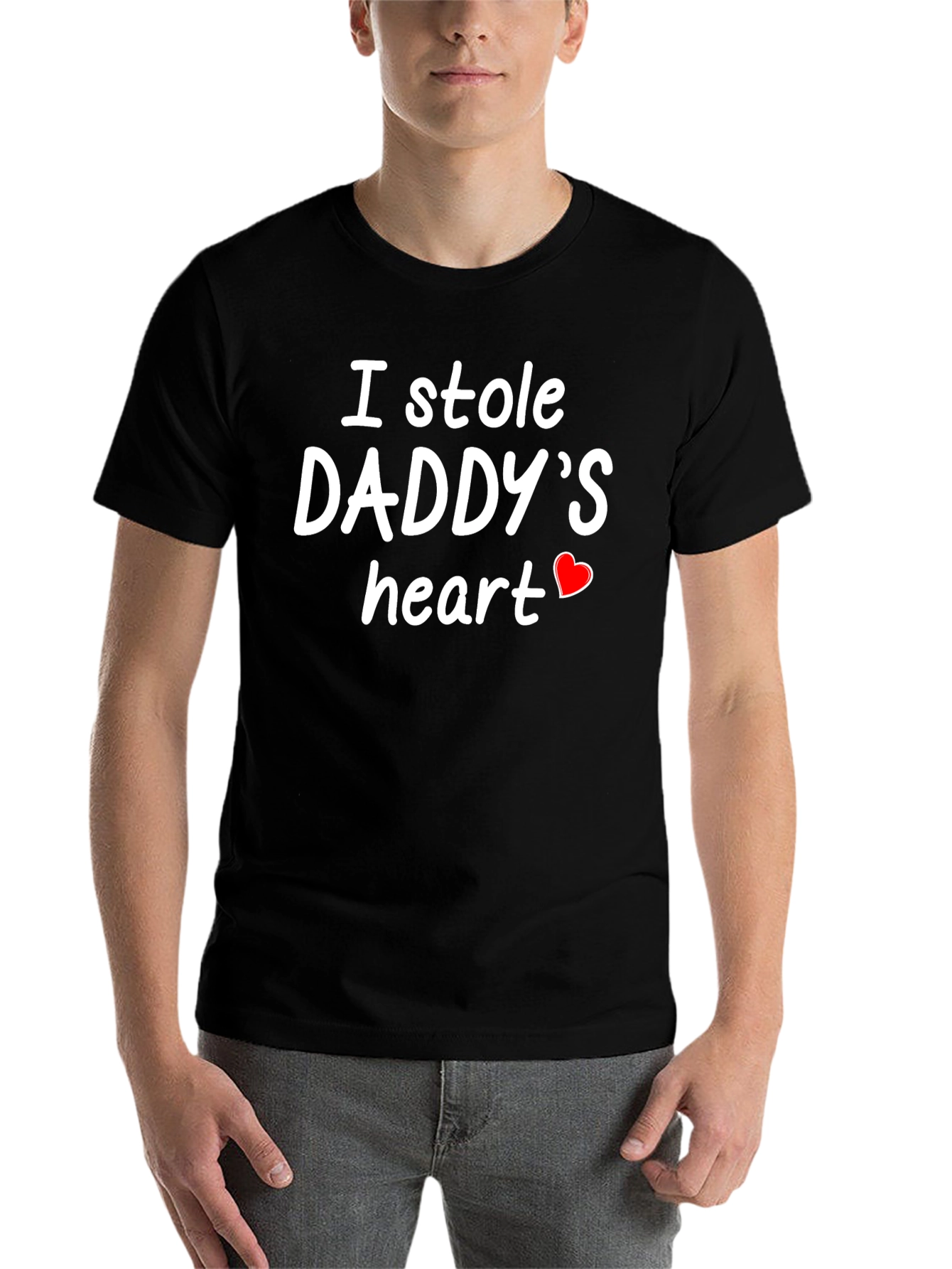 Black I Stole Daddy's Heart T-Shirt view 7