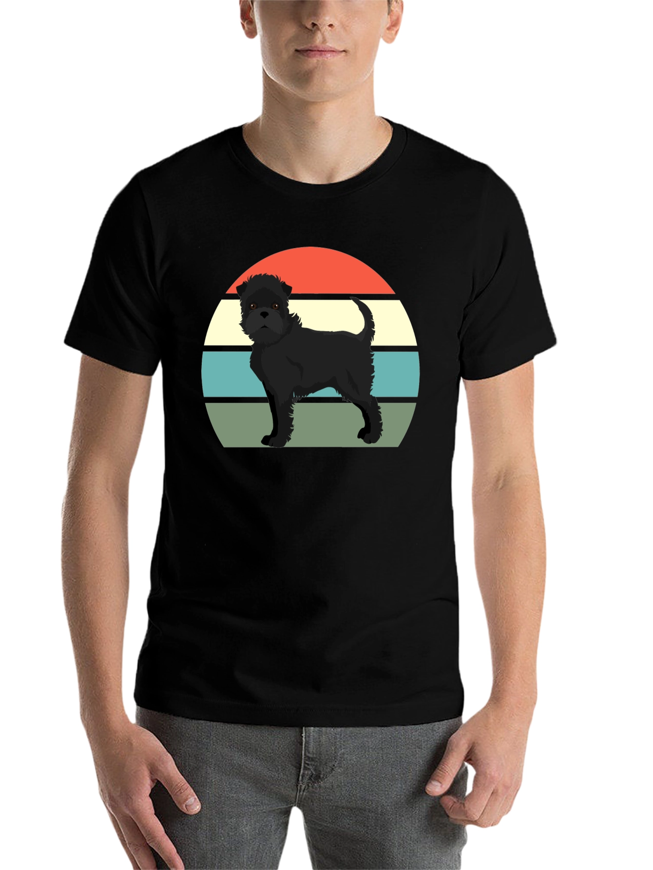 Black Retro Dog T-Shirt - Black view 7