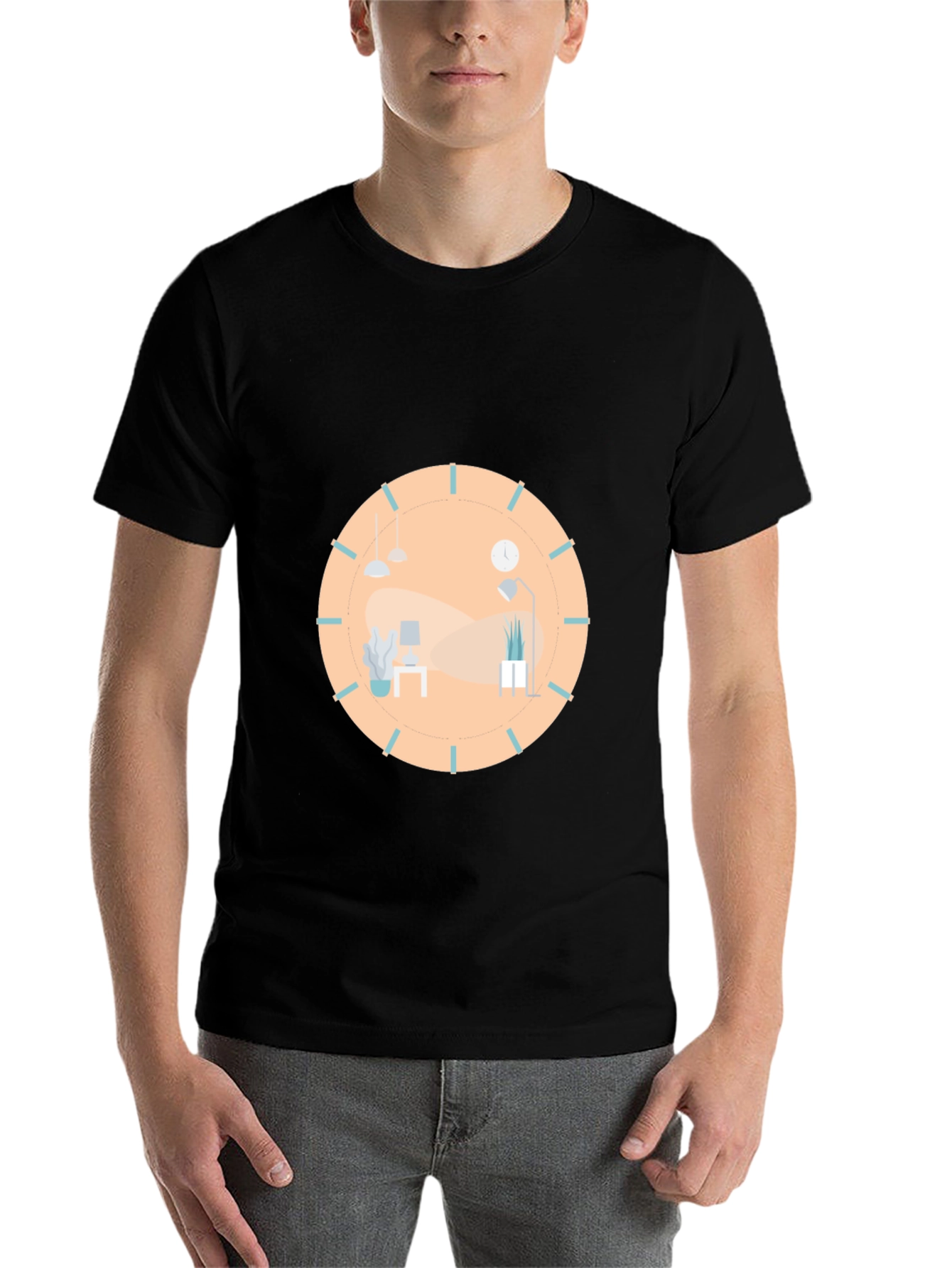 Black Modern Office T-Shirt - Unique Stylish Design view 7