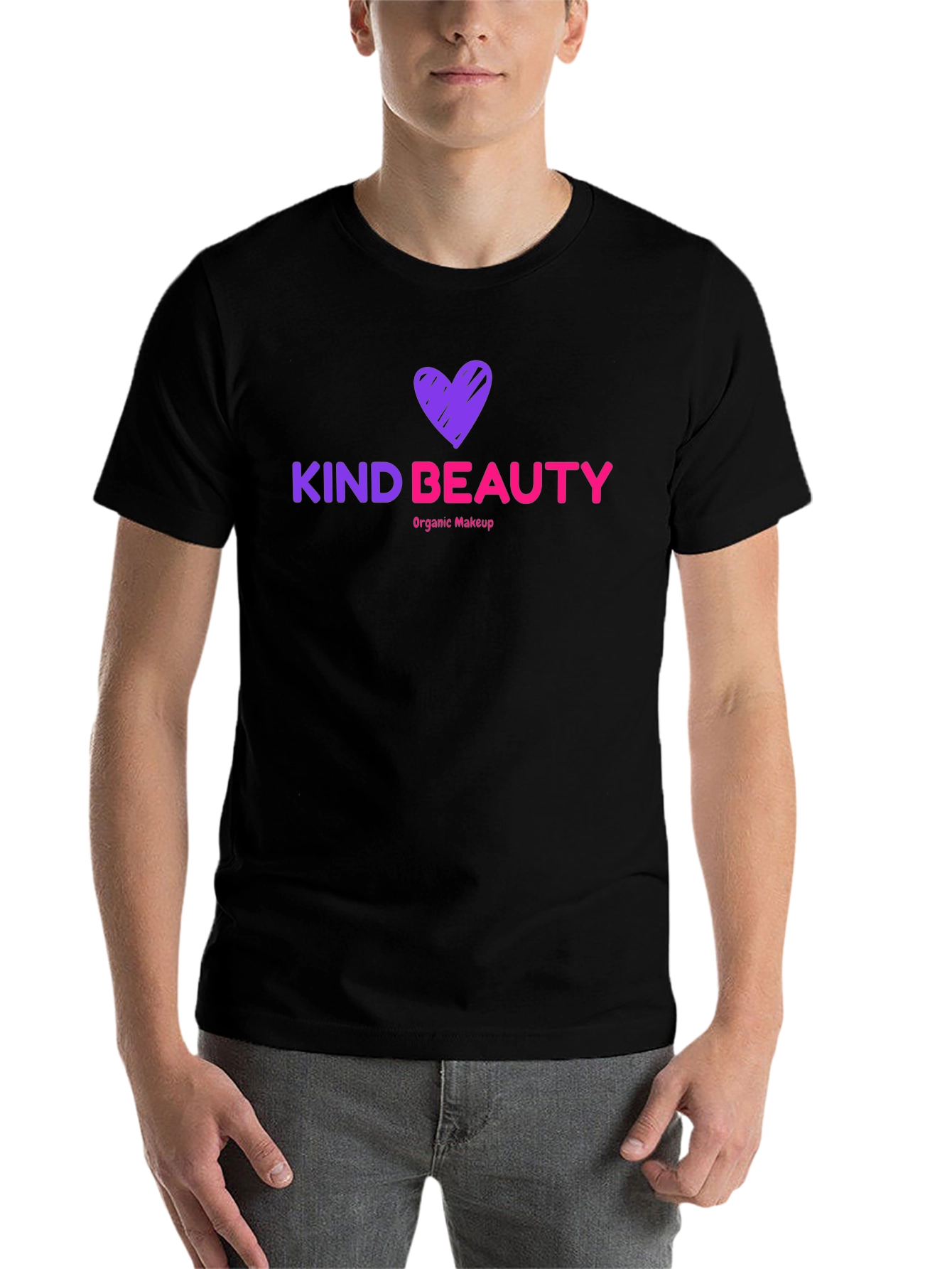 Black Kind Beauty T-Shirt Organic Makeup Black Tee view 7