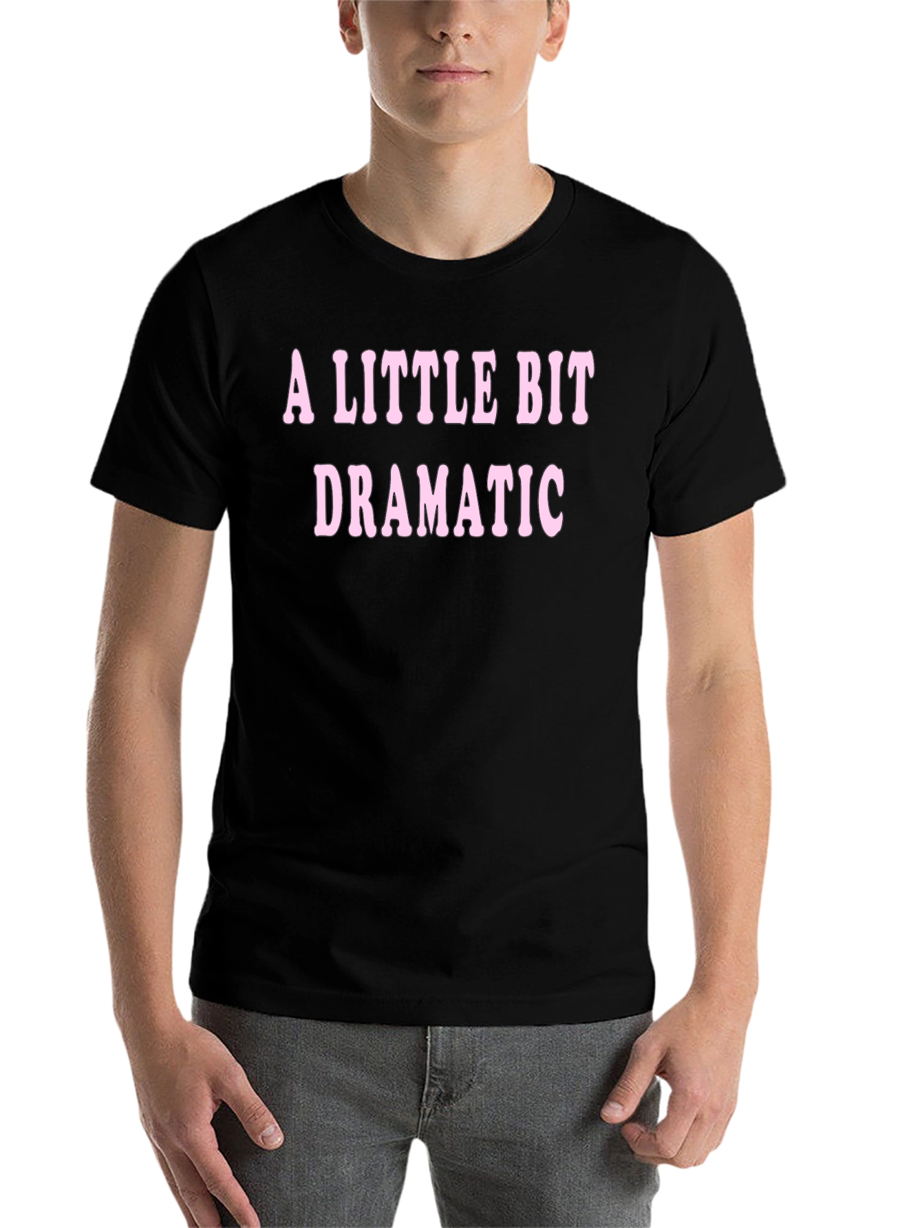 Black A Little Bit Dramatic T-Shirt - Black view 7