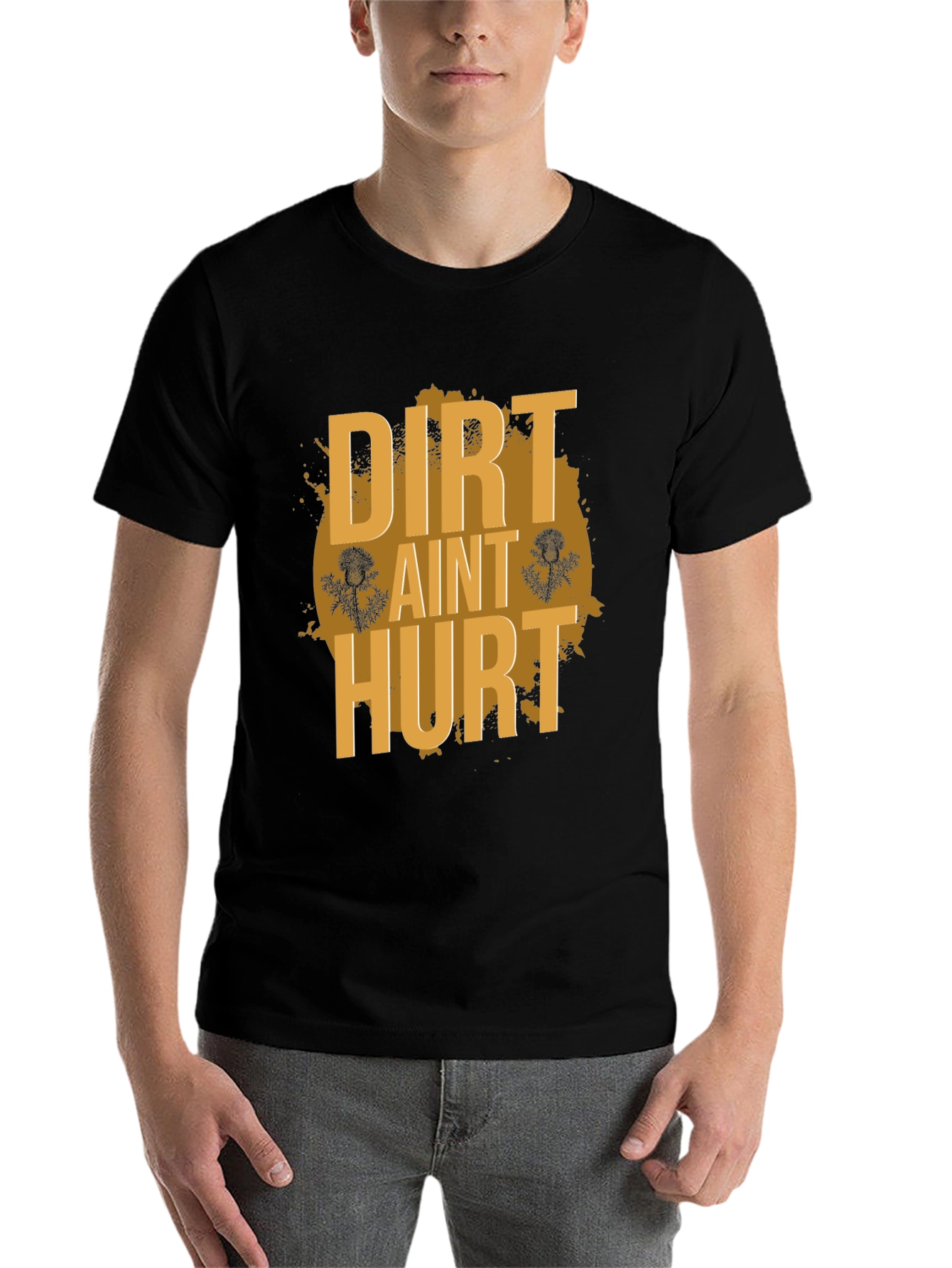 Black Dirt Ain't Hurt Black T-Shirt view 7