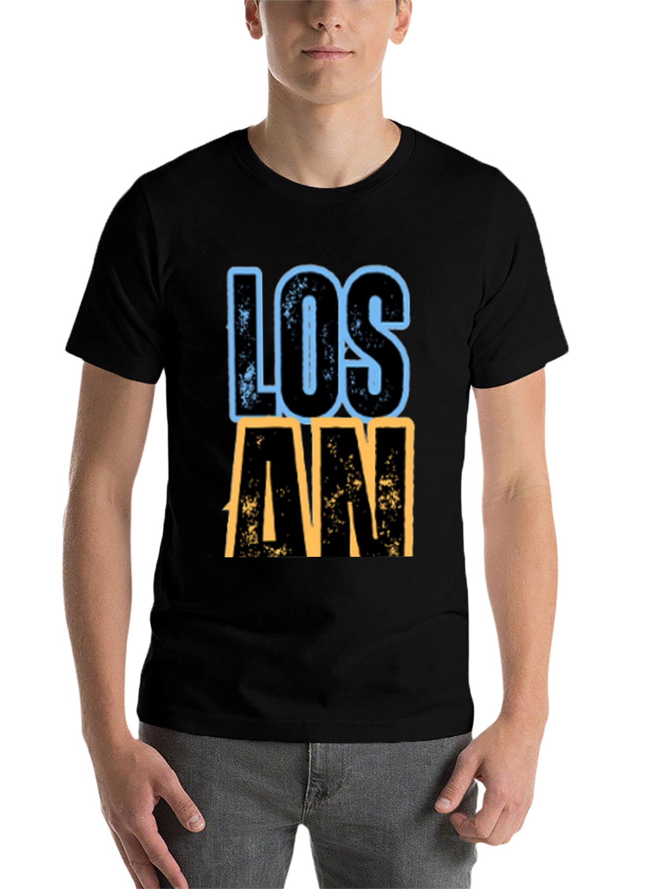 Black Los Angeles Graphic T-Shirt - Black view 7