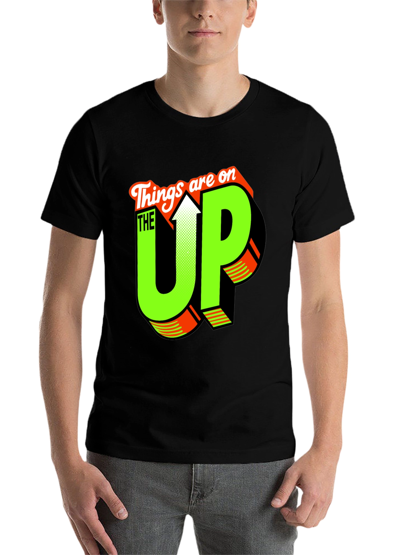 Black Things are on the UP Graphic T-Shirt view 7