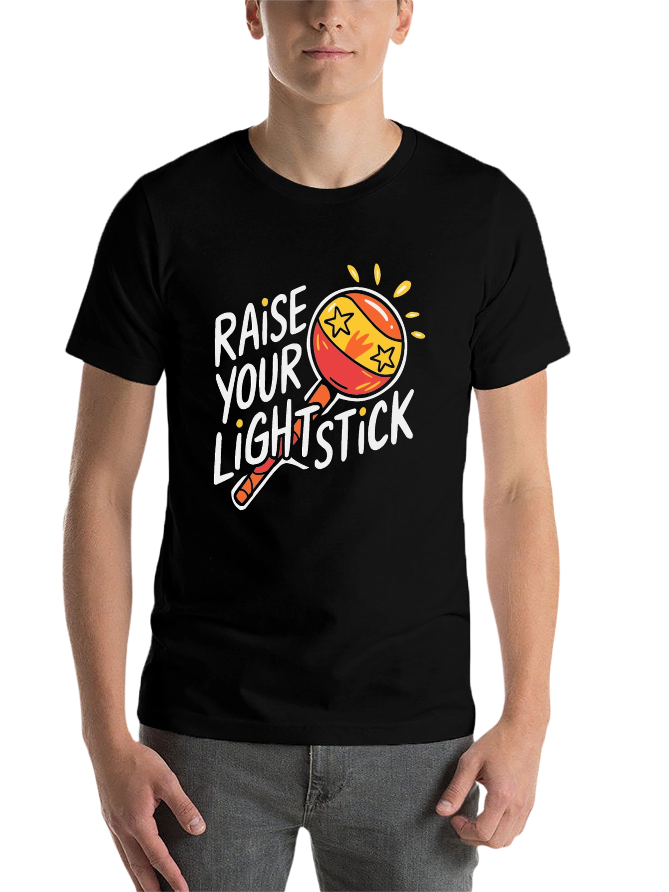 Black Raise Your Lightstick T-Shirt view 7