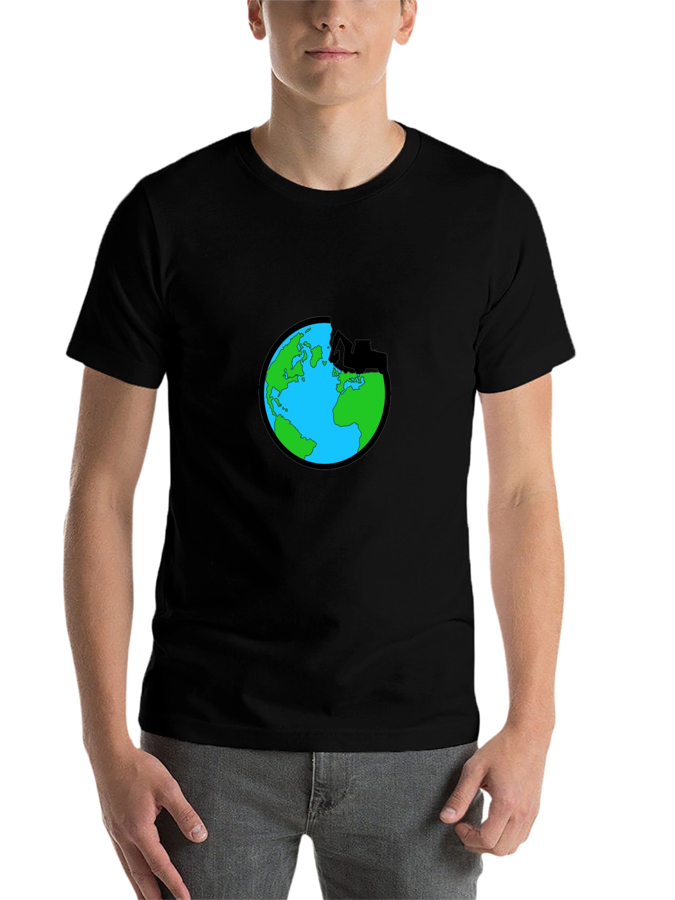 Black Earth Graphic Tee - Save the Planet T-Shirt view 7