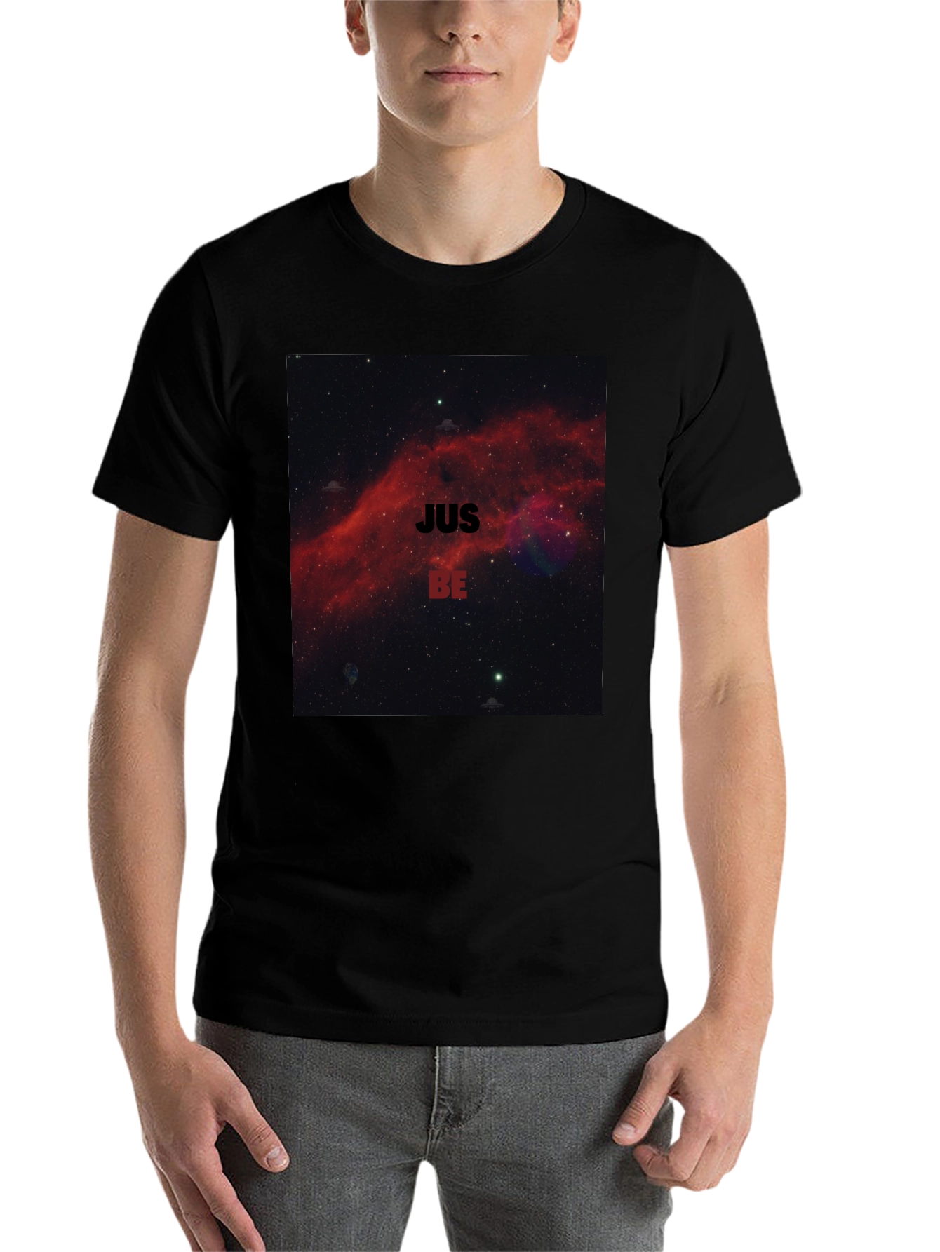 Black Just Be Nebula T-Shirt - Relaxed Fit view 7