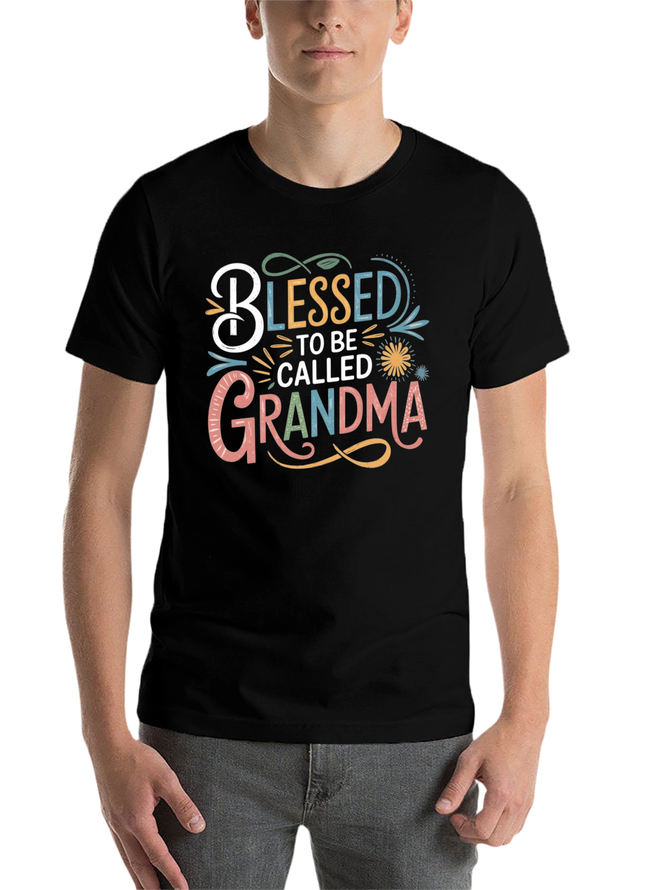 Black Blessed To Be Called Grandma T-Shirt view 7