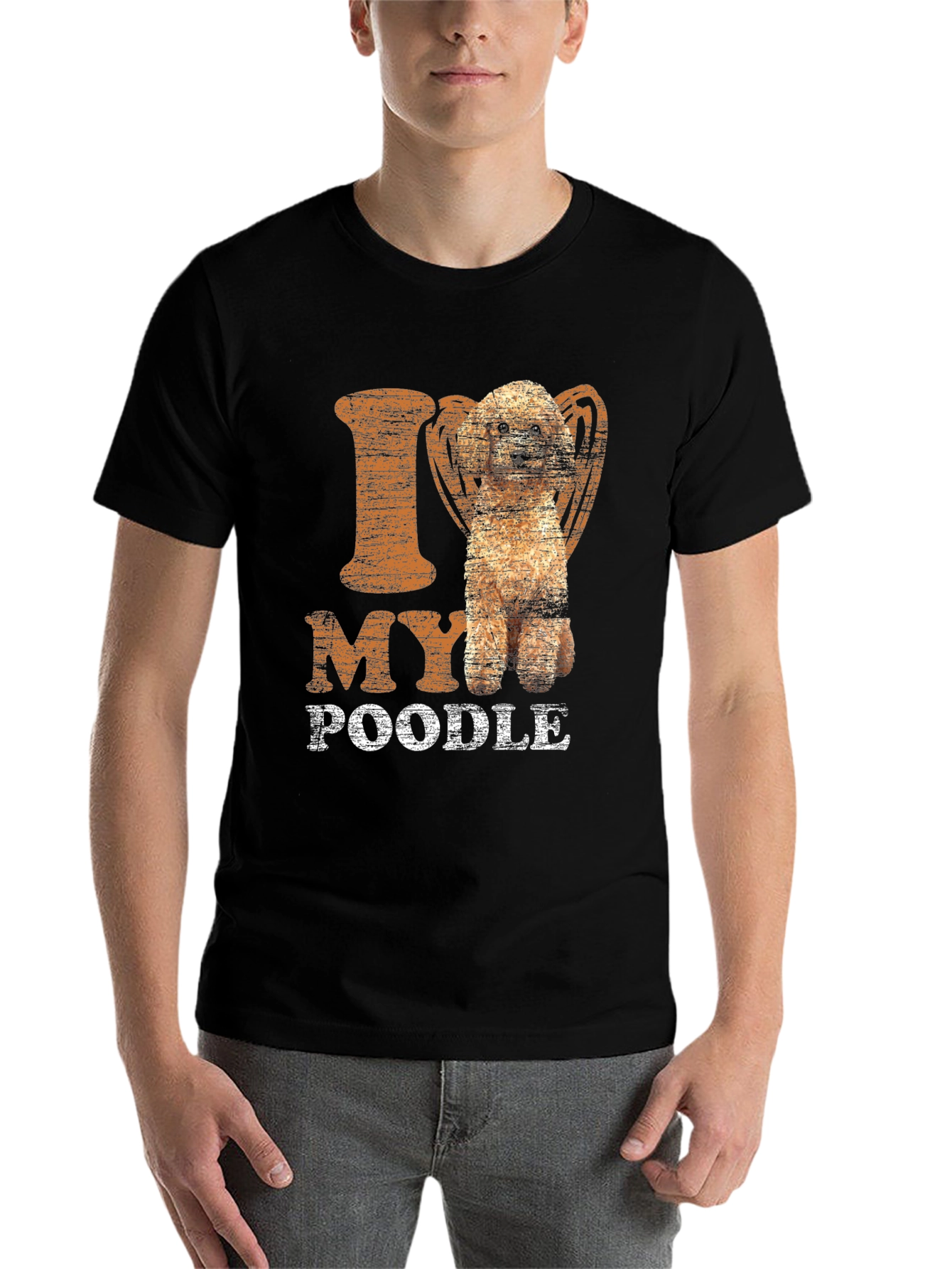 Black I Love My Poodle T-Shirt - Dog Lover Tee view 7