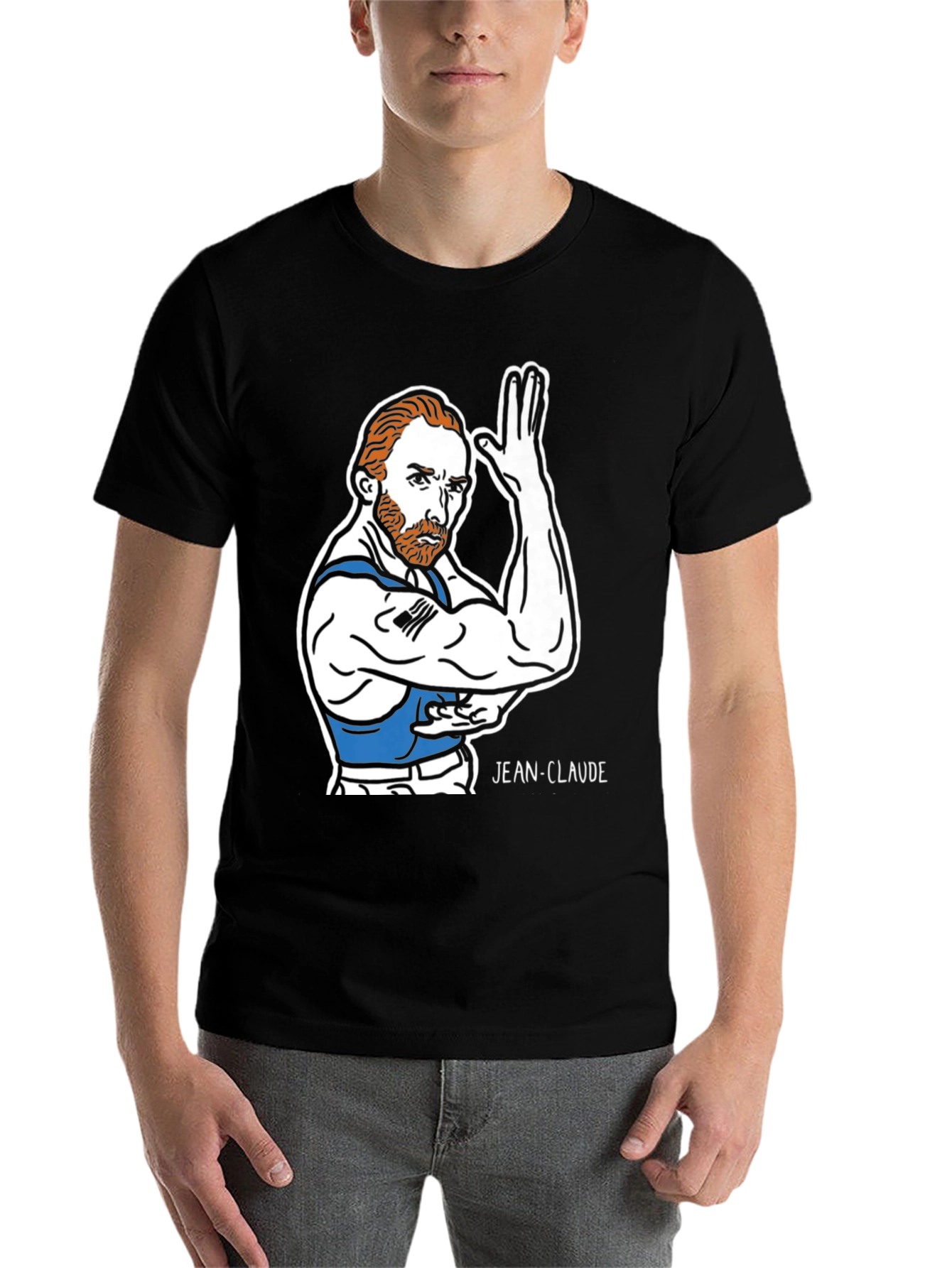 Black Jean-Claude Van Gogh T-Shirt - Black Graphic Tee view 7