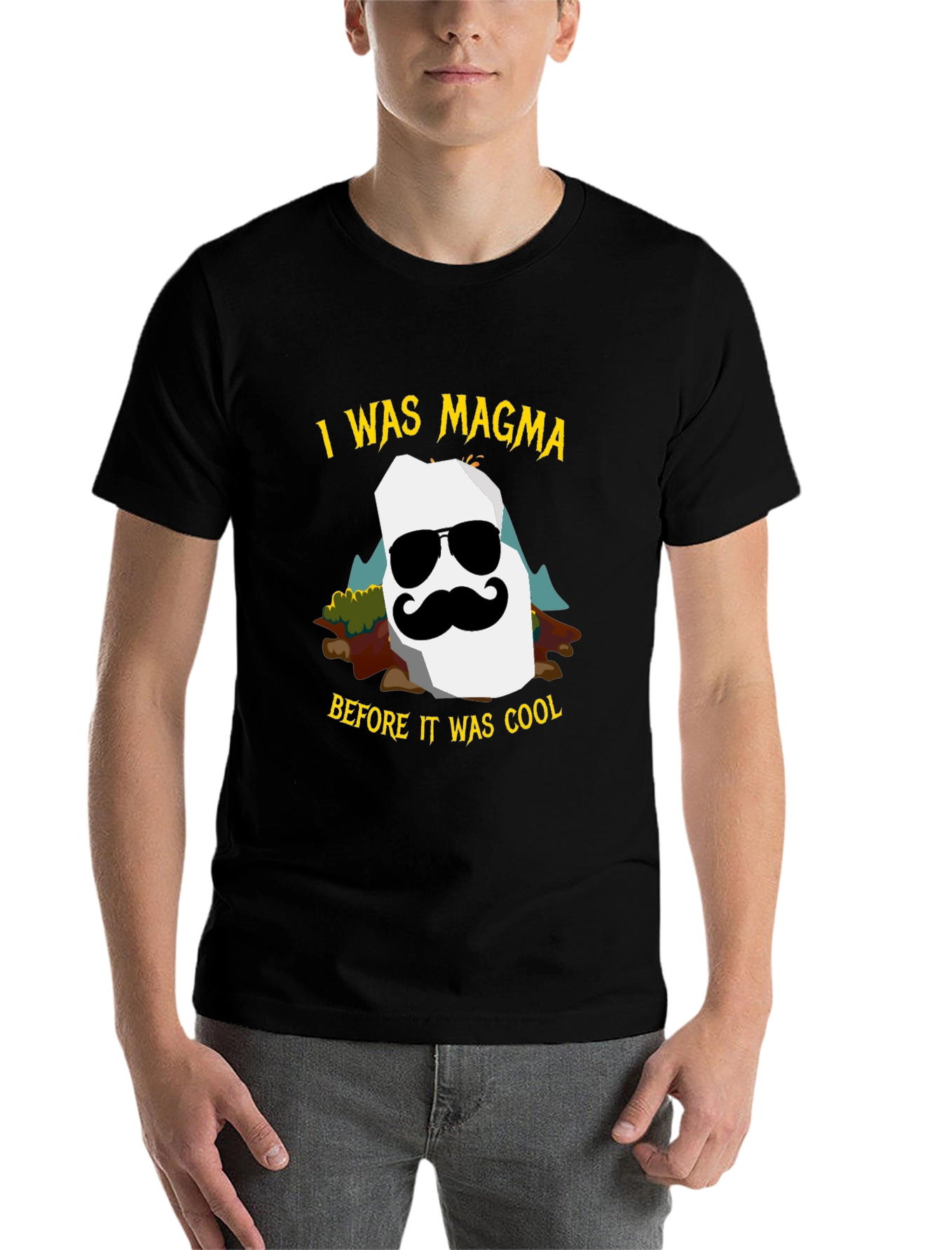 Black I Was Magma Cool Graphic Tee - Black view 7