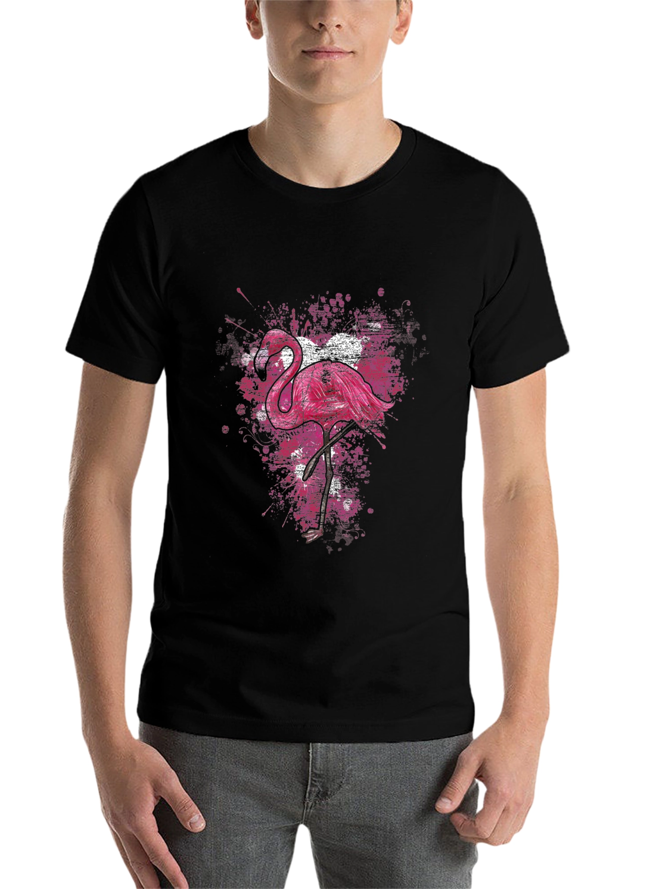 Black Flamingo Graphic T-Shirt view 7