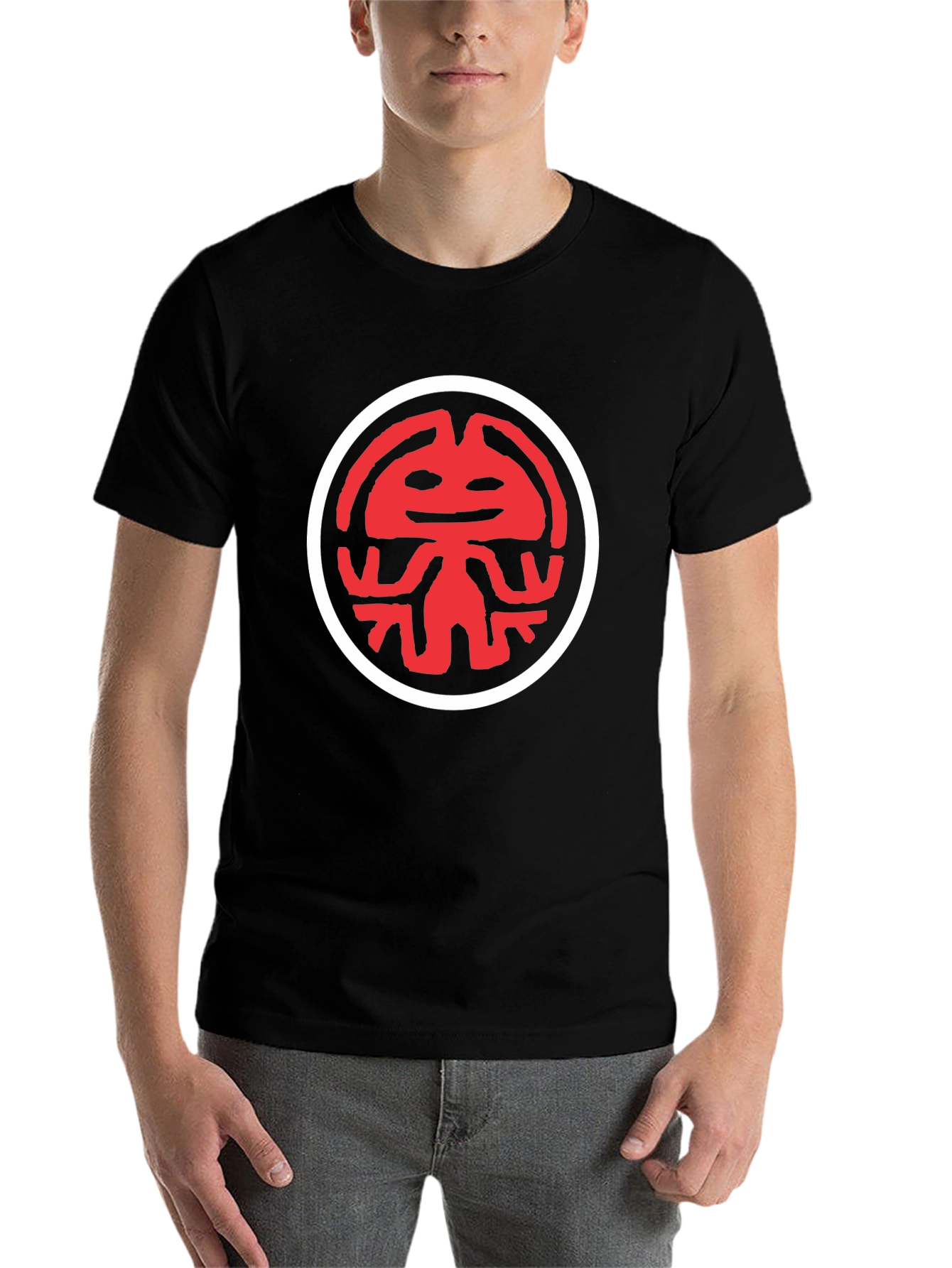 Black Red Kokopelli Graphic Black T-Shirt view 7