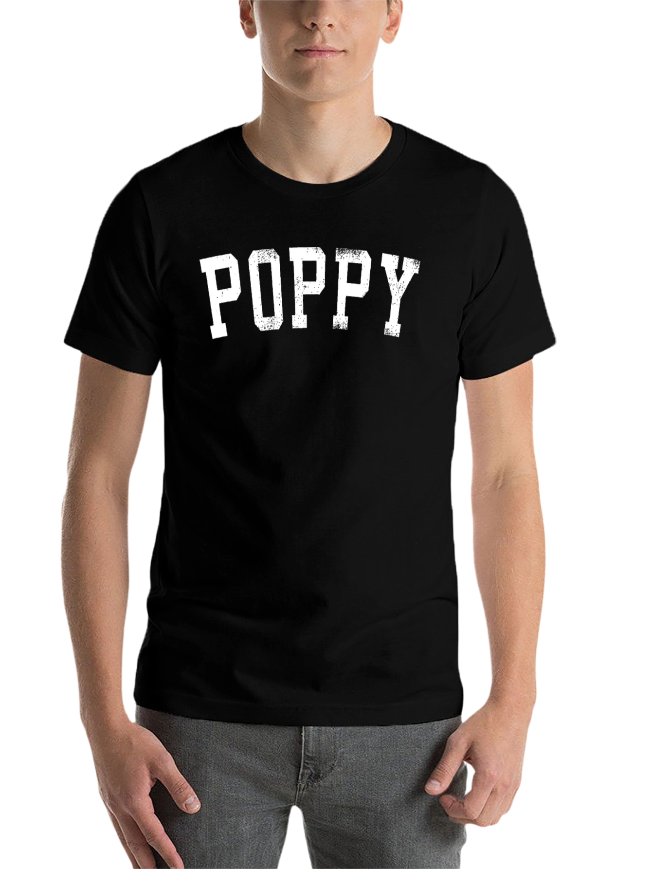 Black Poppy Graphic Print Black T-Shirt view 7