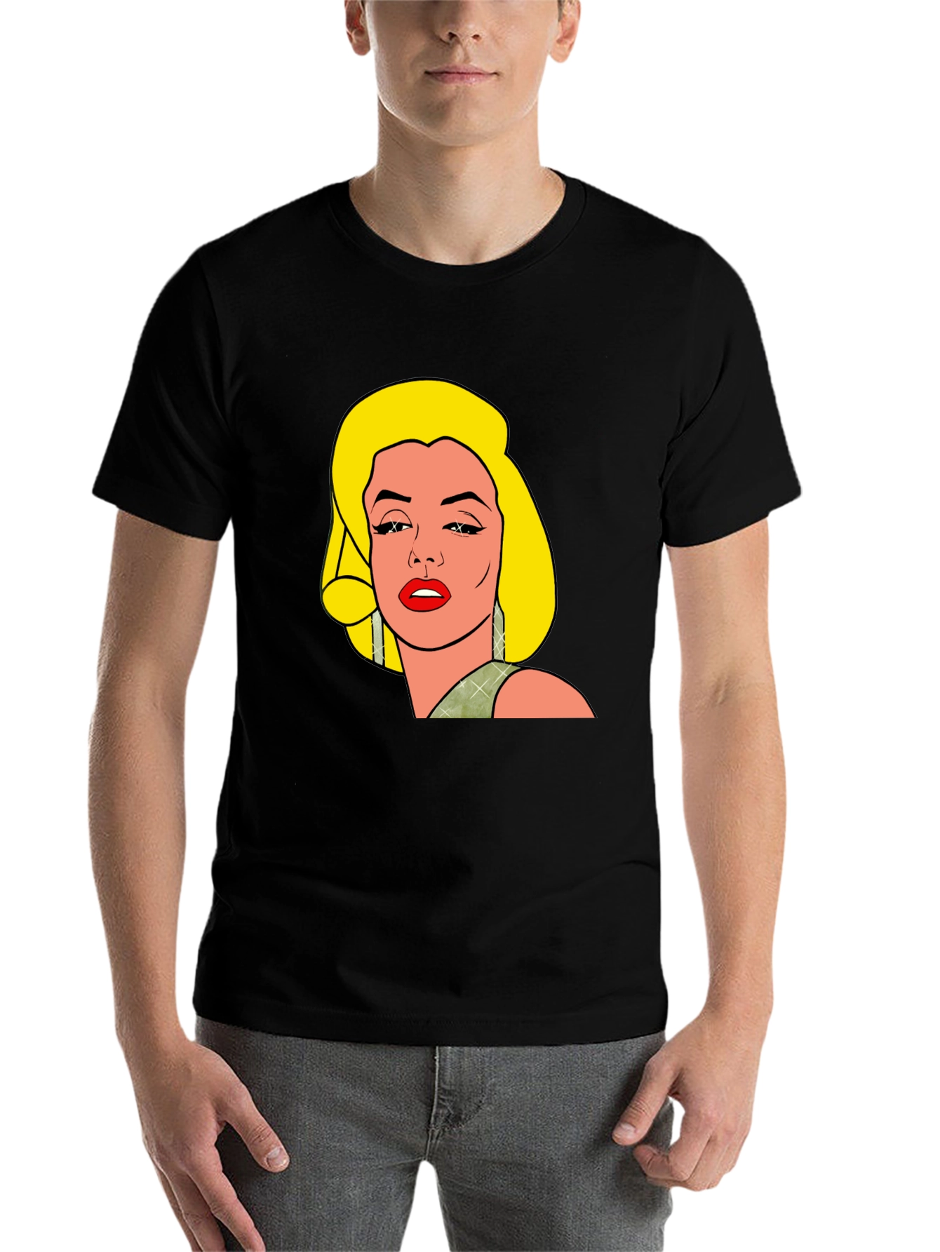 Black Pop Art Marilyn T-Shirt view 7
