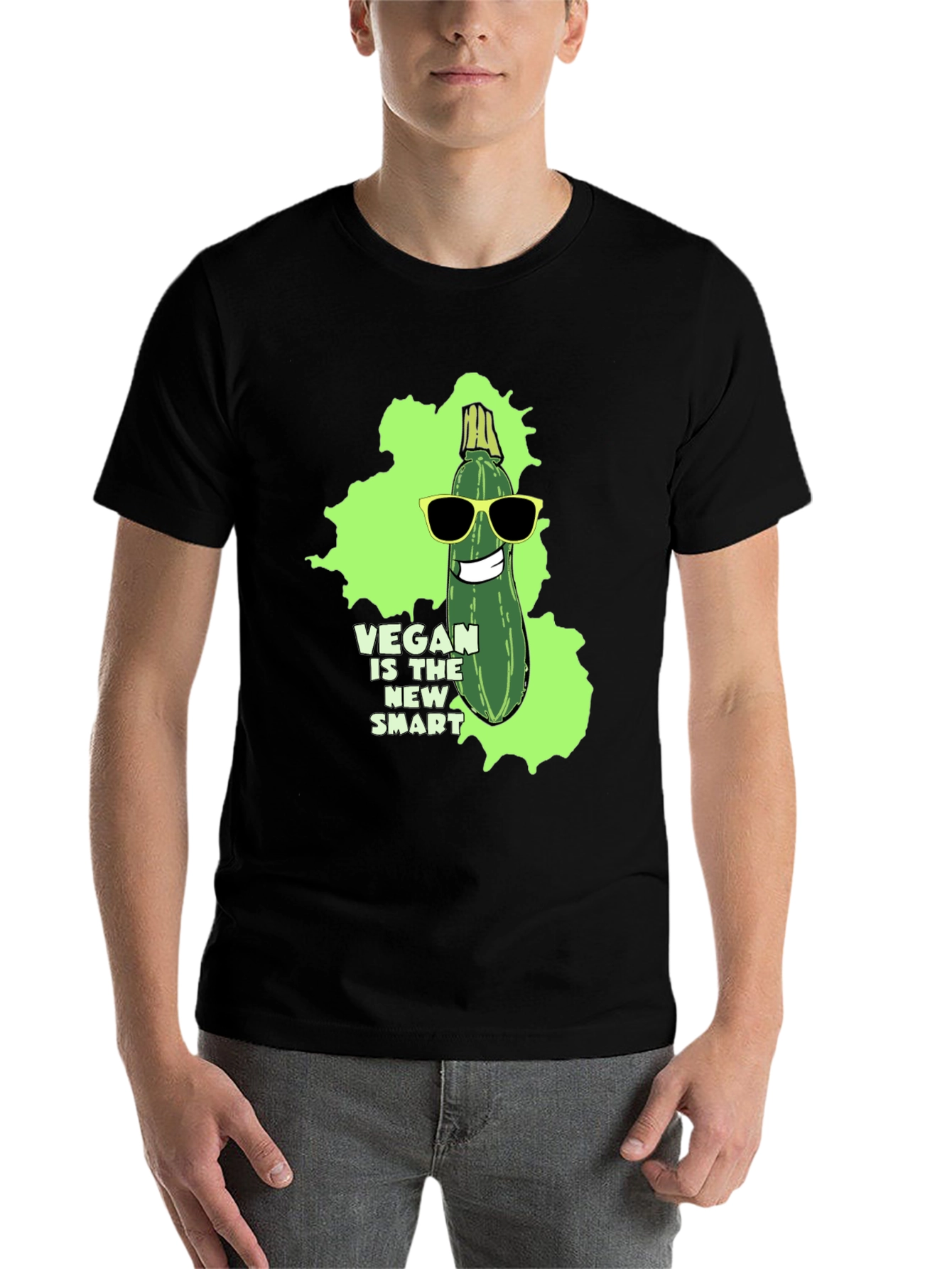 Vegan is the New Smart Graphic T-Shirt - 7