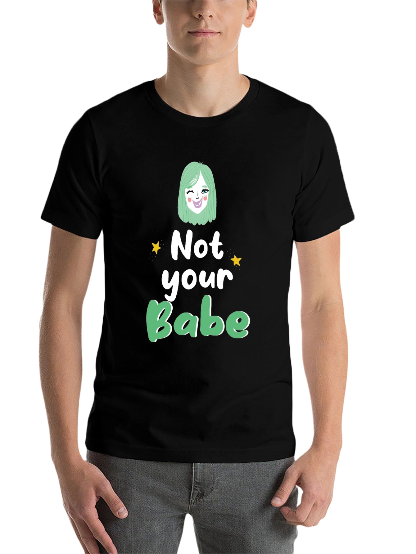 Black Not Your Babe Graphic Tee - Unisex view 7