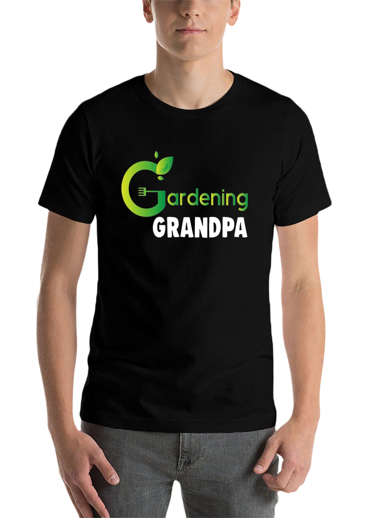 Black Gardening Grandpa Graphic T-Shirt view 7