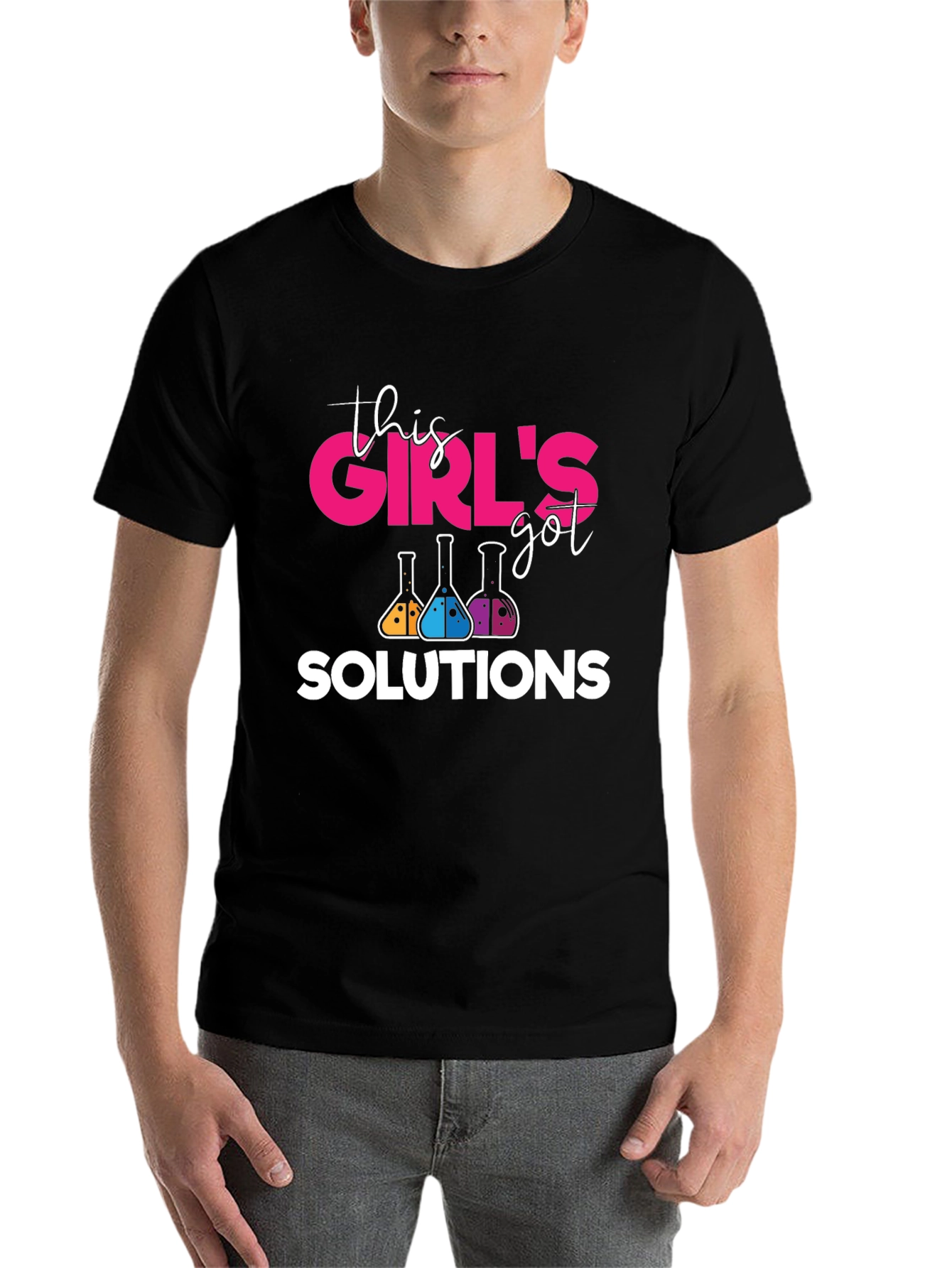 Black Girl's Got Solutions Science T-Shirt view 7