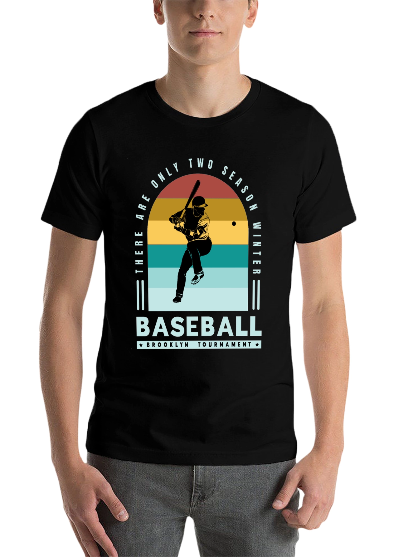 Black Vintage Baseball T-Shirt - Brooklyn Tournament view 7