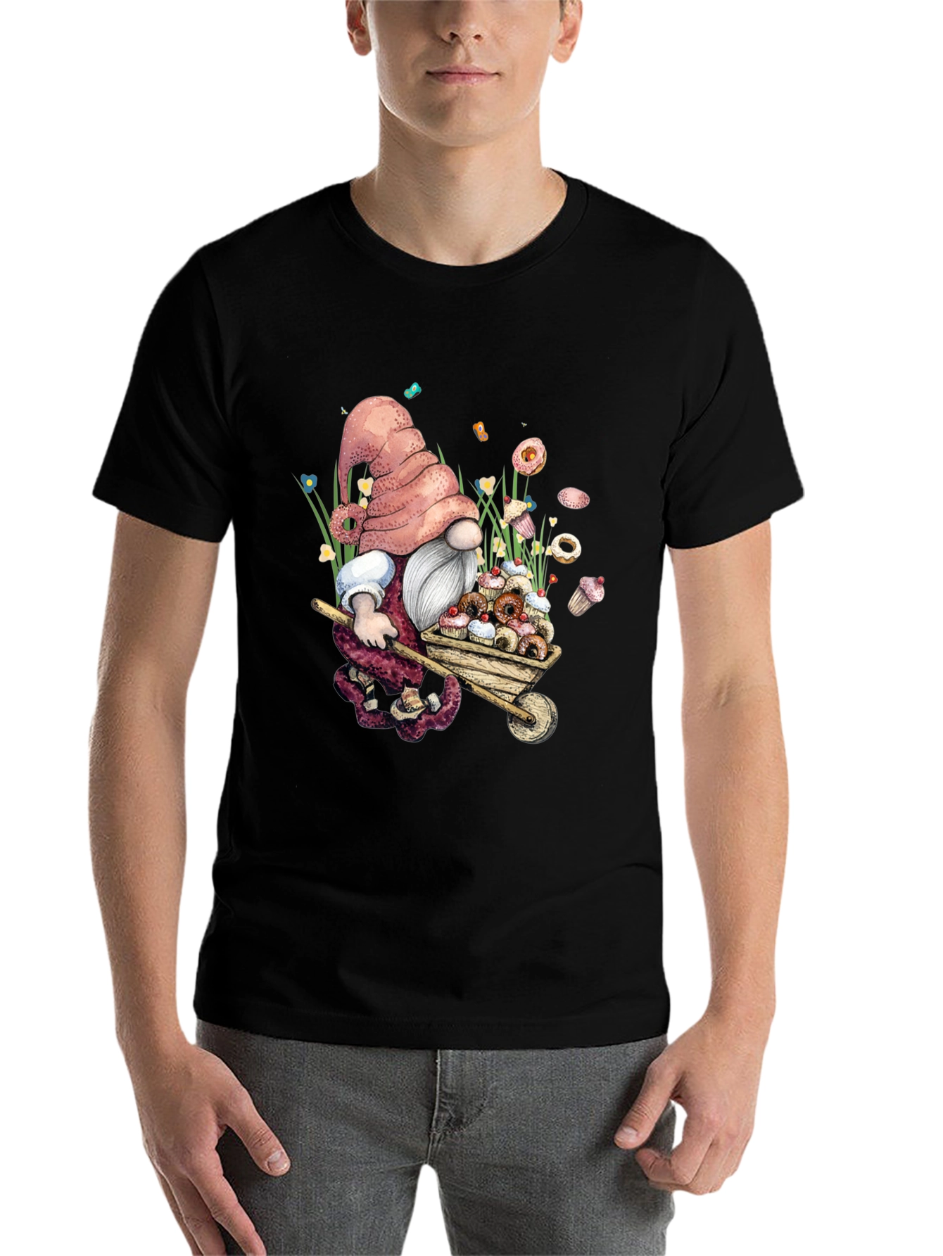 Black Gnome Sweet Treats T-Shirt view 7