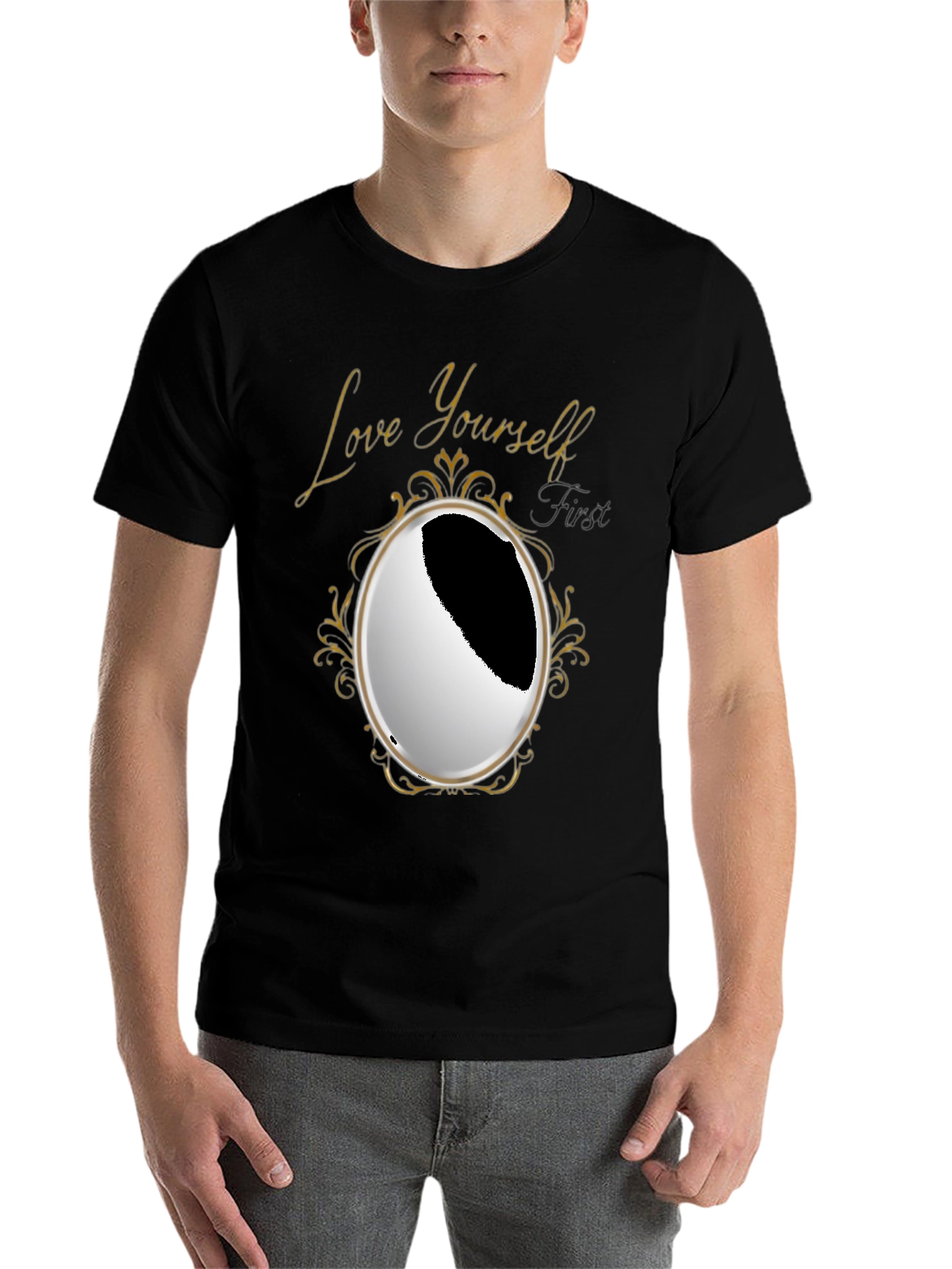Black Love Yourself First Graphic Tee view 7