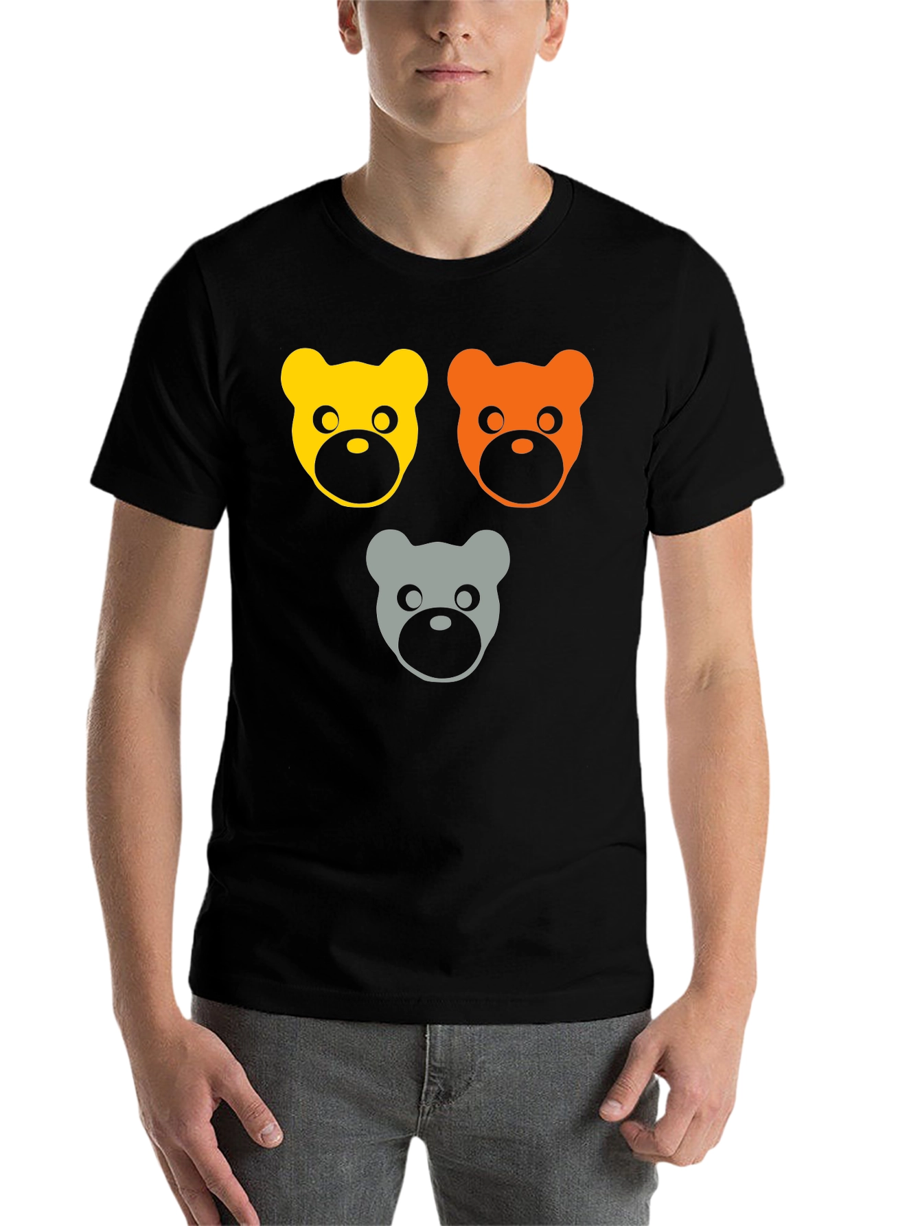 Black Cute Bears Graphic Tee - Black T-Shirt view 7