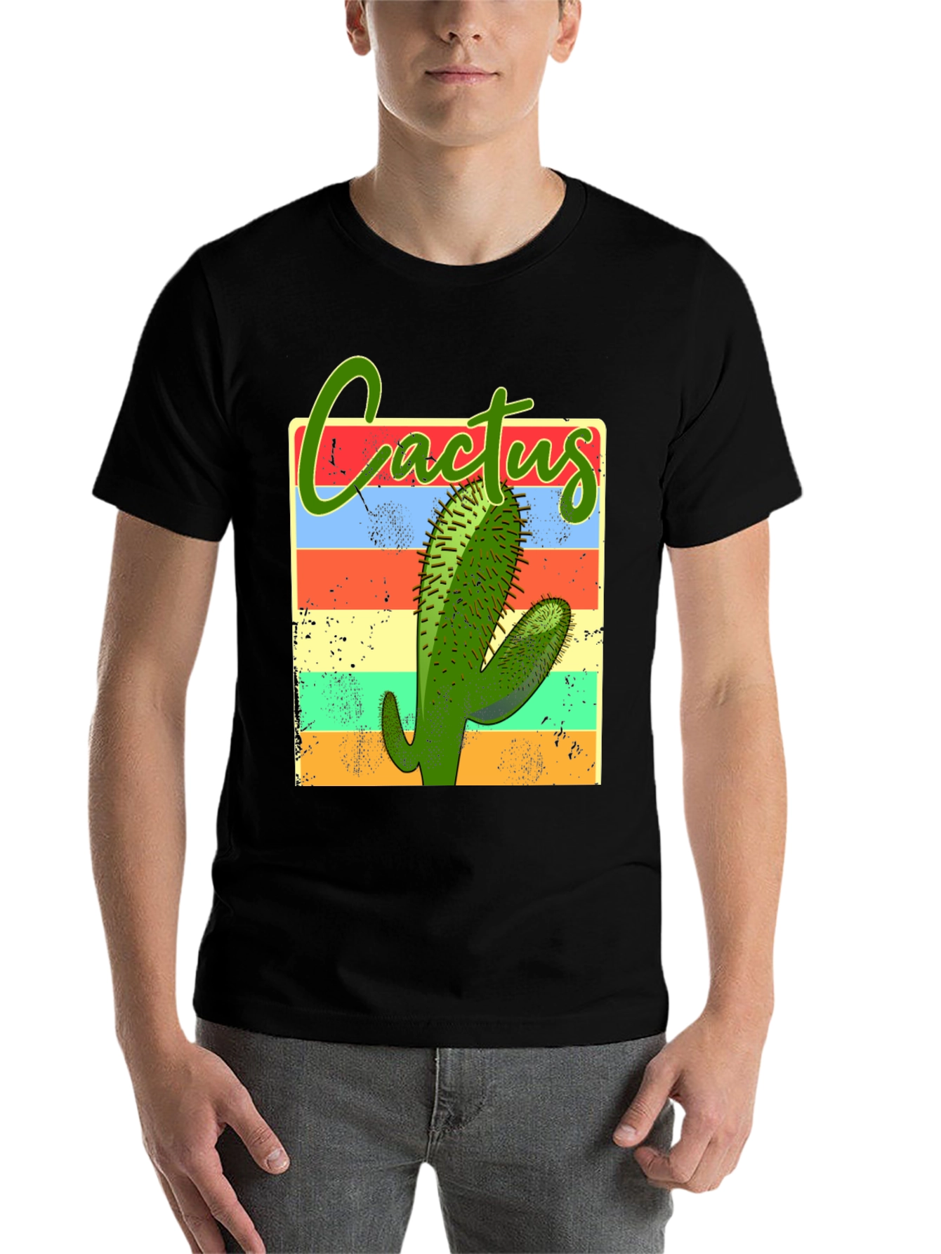 Black Cactus Graphic Tee - Desert Vibes! view 7
