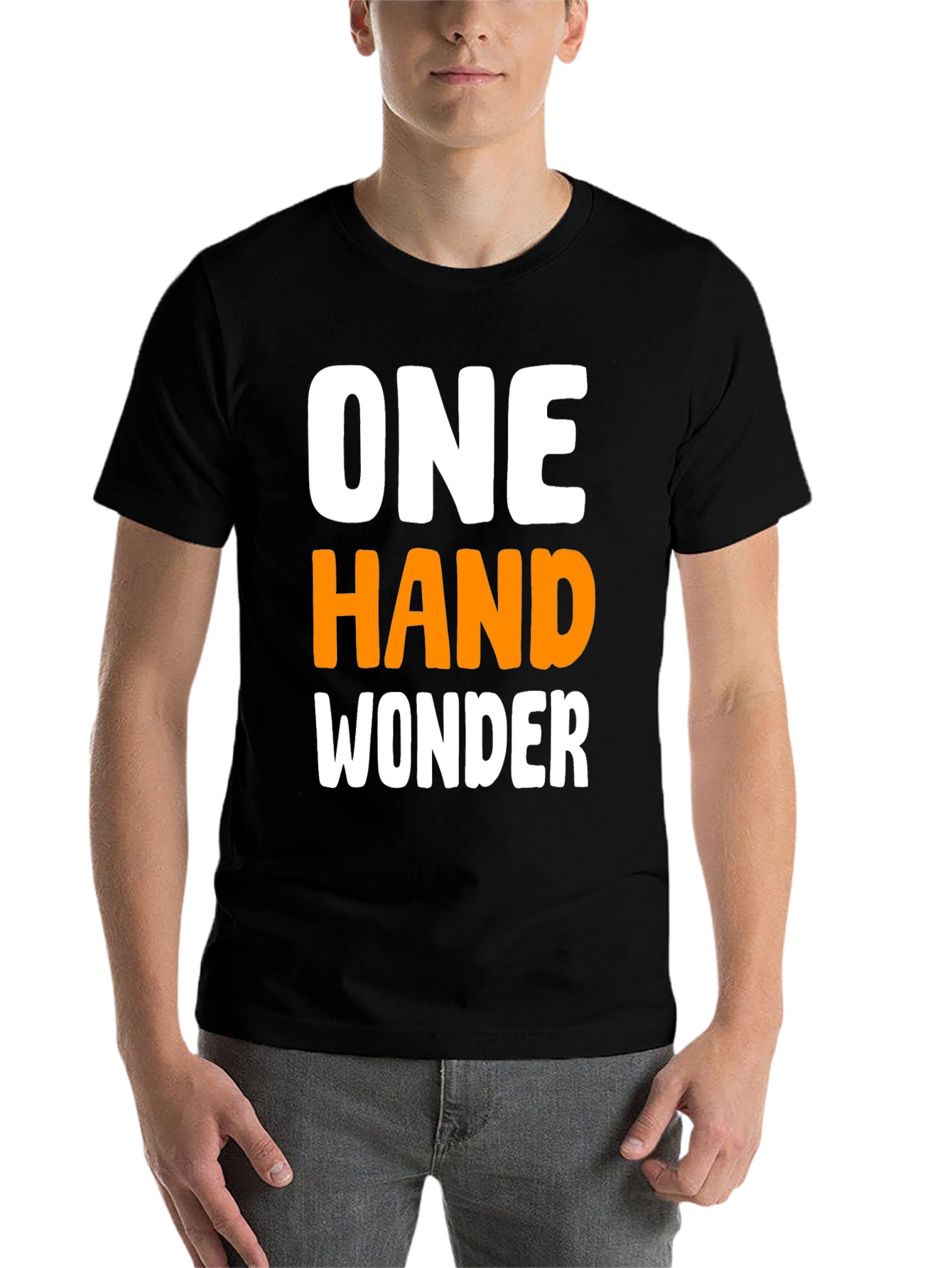 Black One Hand Wonder Graphic T-Shirt - Black view 7
