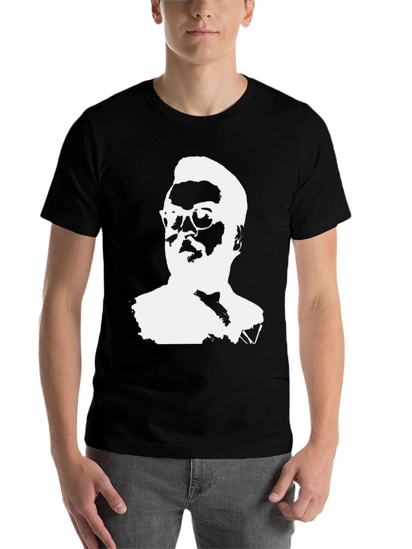 Black Silhouette Graphic Tee - Cool Casual Style view 7