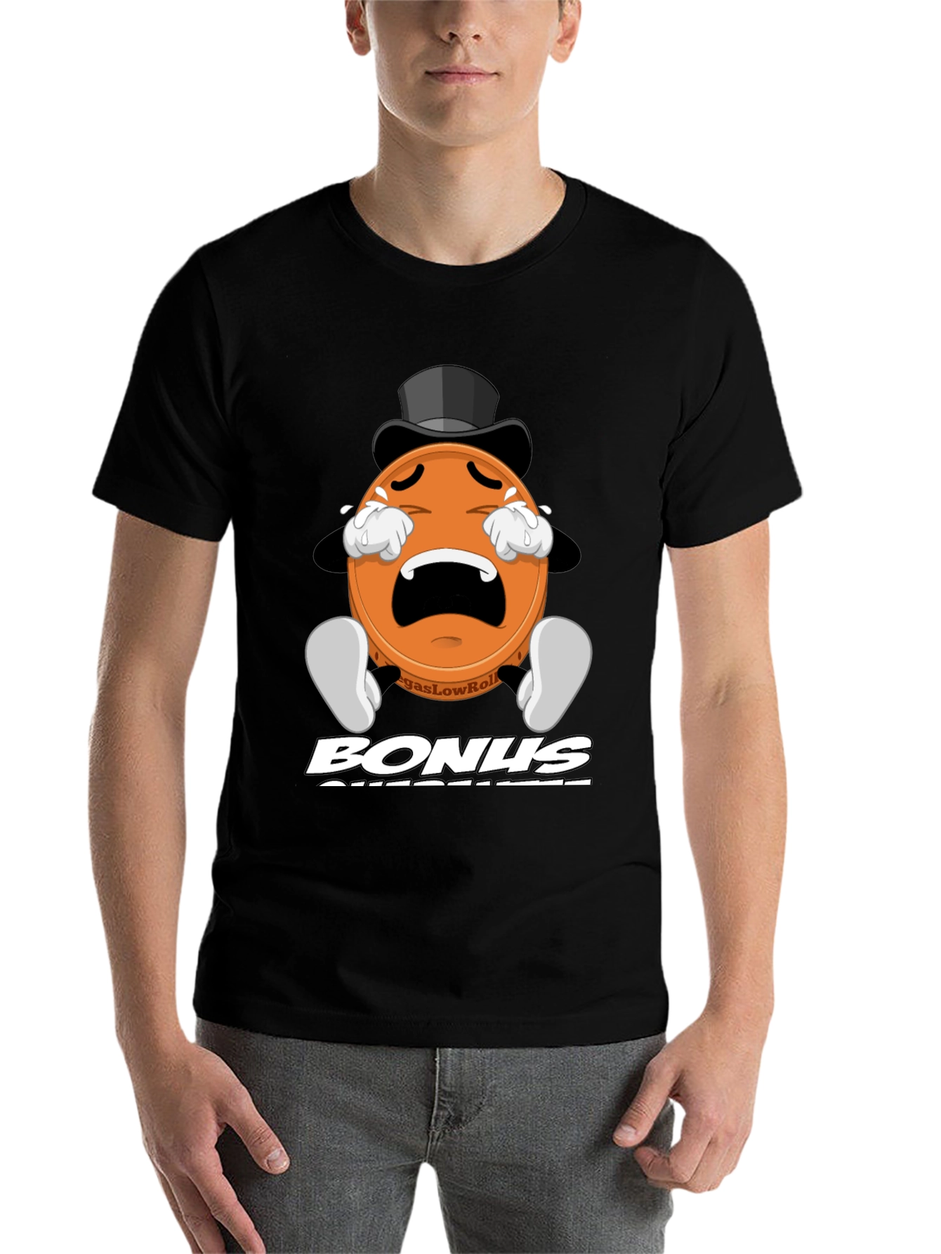 Black VegasLowRoller Bonus Guarantee T-Shirt view 7