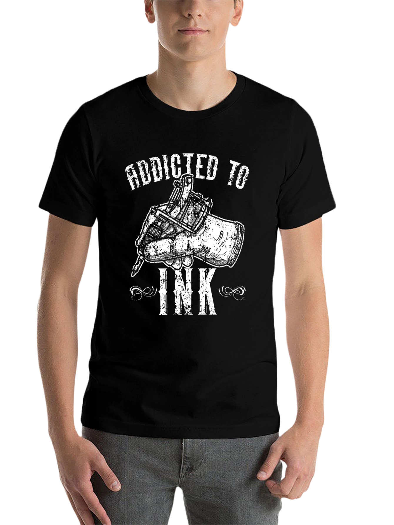 Addicted to Ink Graphic T-Shirt Tattoo Artist Tee - 7