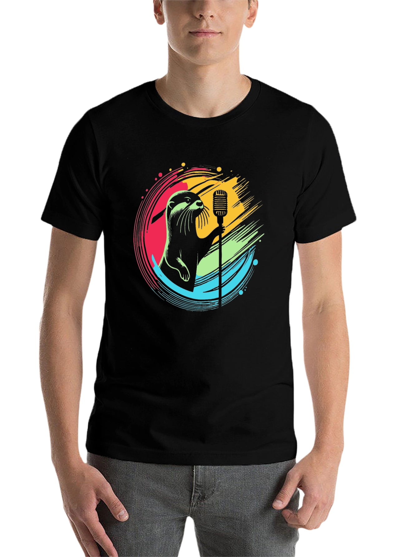 Black Otter Singer Graphic Tee - Unisex view 7