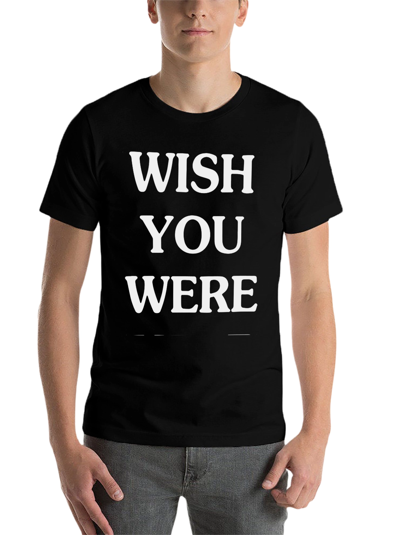Black Wish You Were Here Graphic Tee view 7