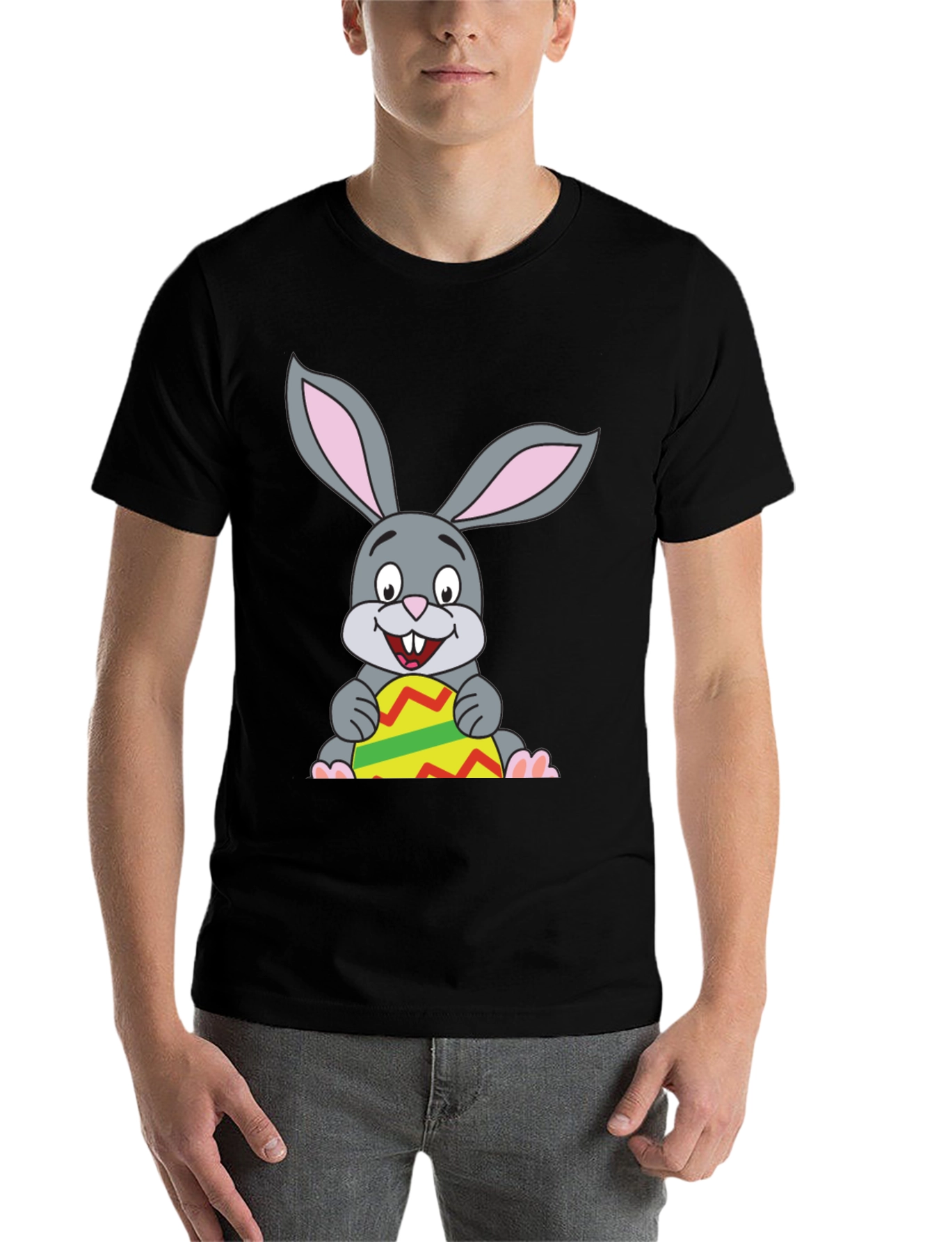Black Easter Bunny Graphic Tee view 7